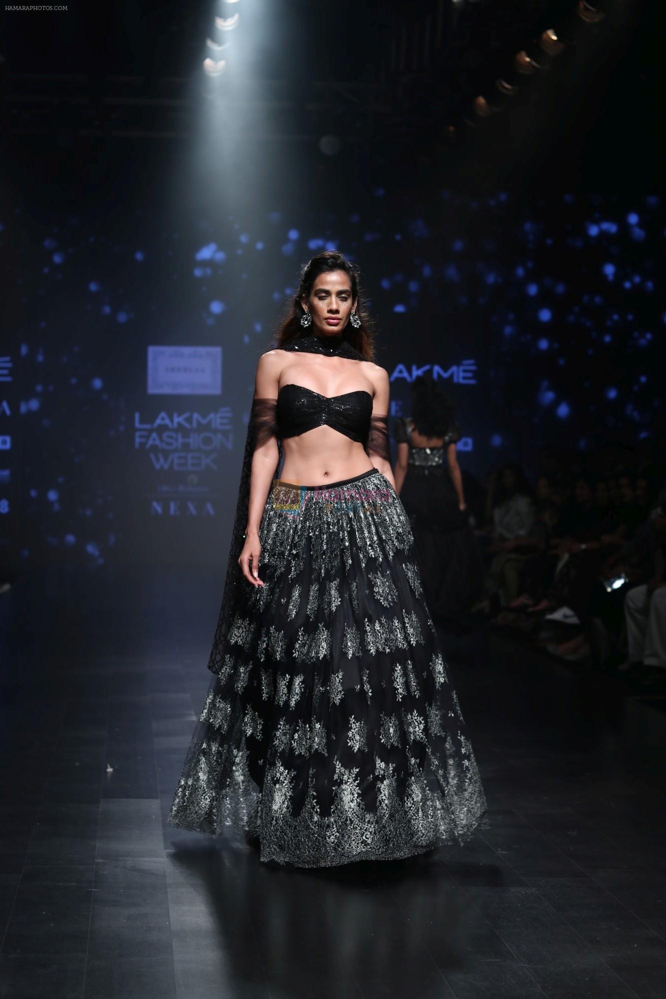 Model walk the ramp for Shehla Khan at Lakme Fashion Week 2019  on 3rd Feb 2019