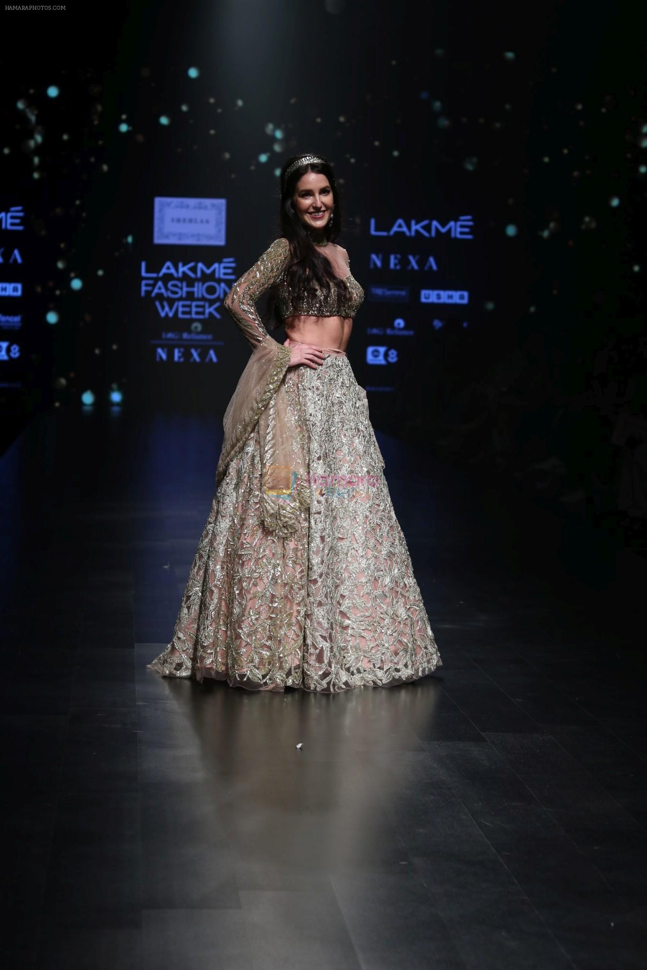 Isabelle Kaif walk the ramp for Shehla Khan at Lakme Fashion Week 2019  on 3rd Feb 2019