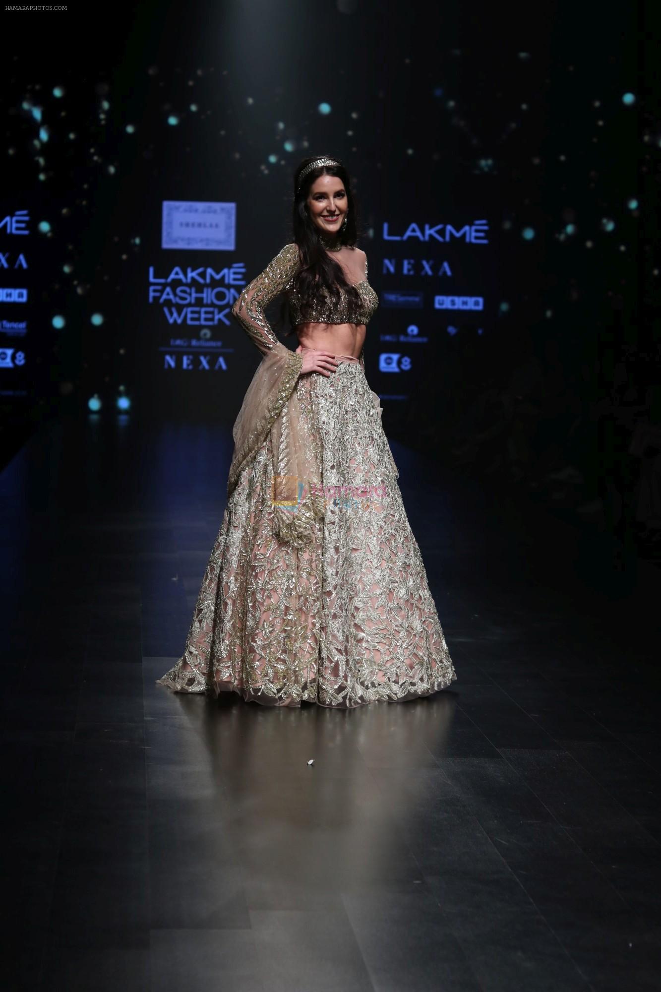 Isabelle Kaif walk the ramp for Shehla Khan at Lakme Fashion Week 2019  on 3rd Feb 2019