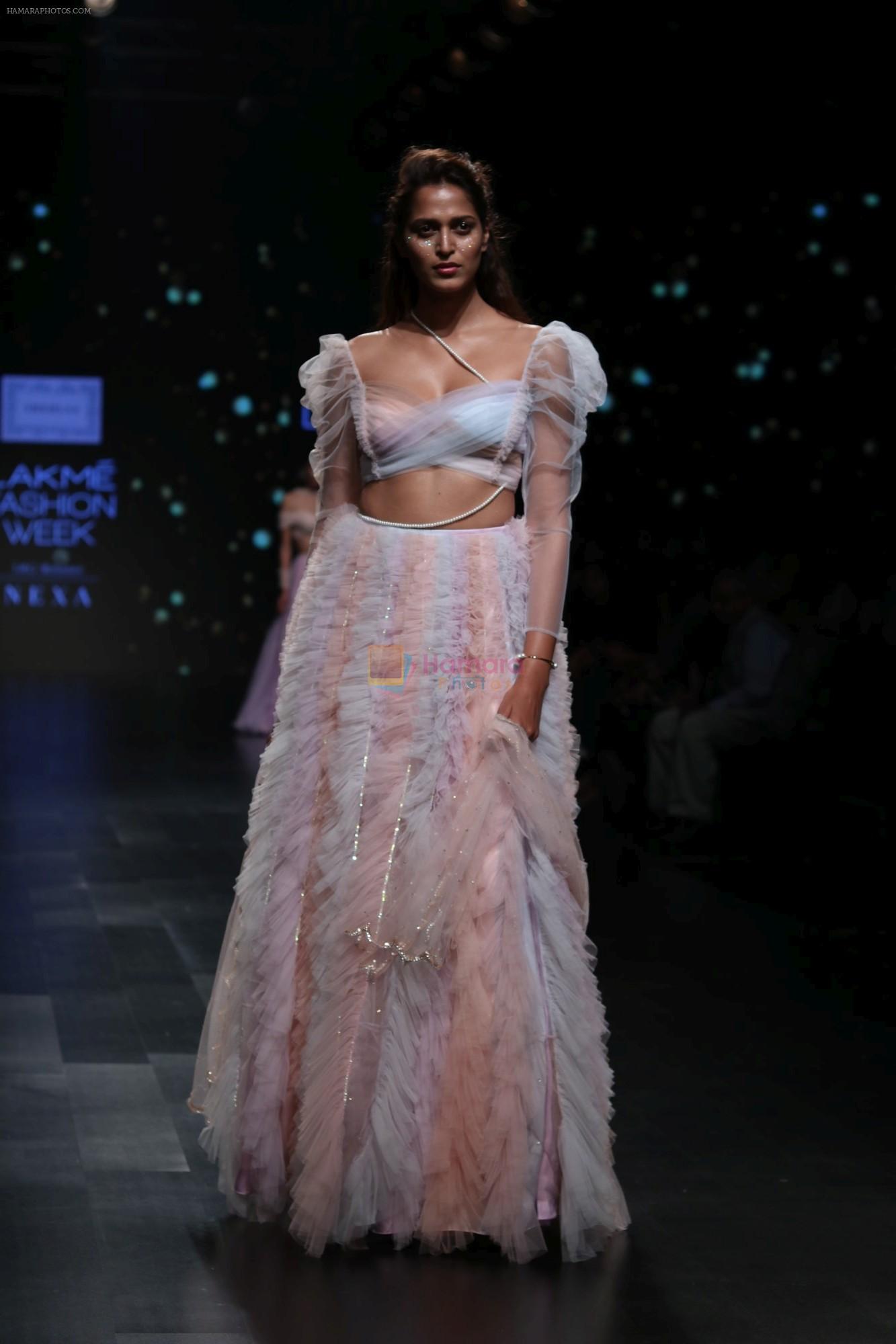 Model walk the ramp for Shehla Khan at Lakme Fashion Week 2019  on 3rd Feb 2019