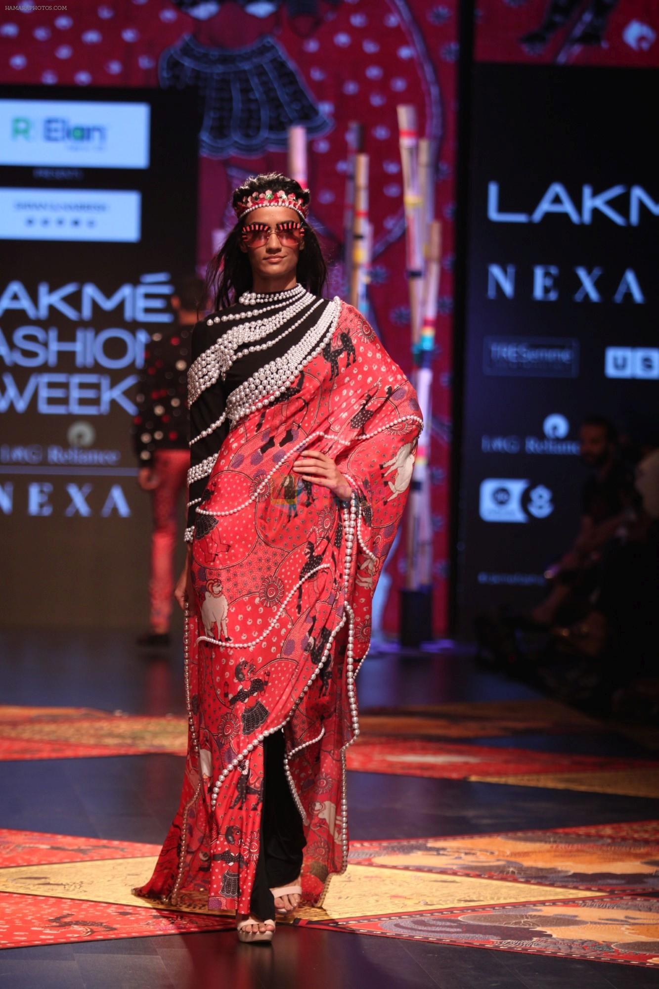 Model walk the Ramp for Shivan and Narresh at Lakme Fashion Week 2019 on 3rd Feb 2019