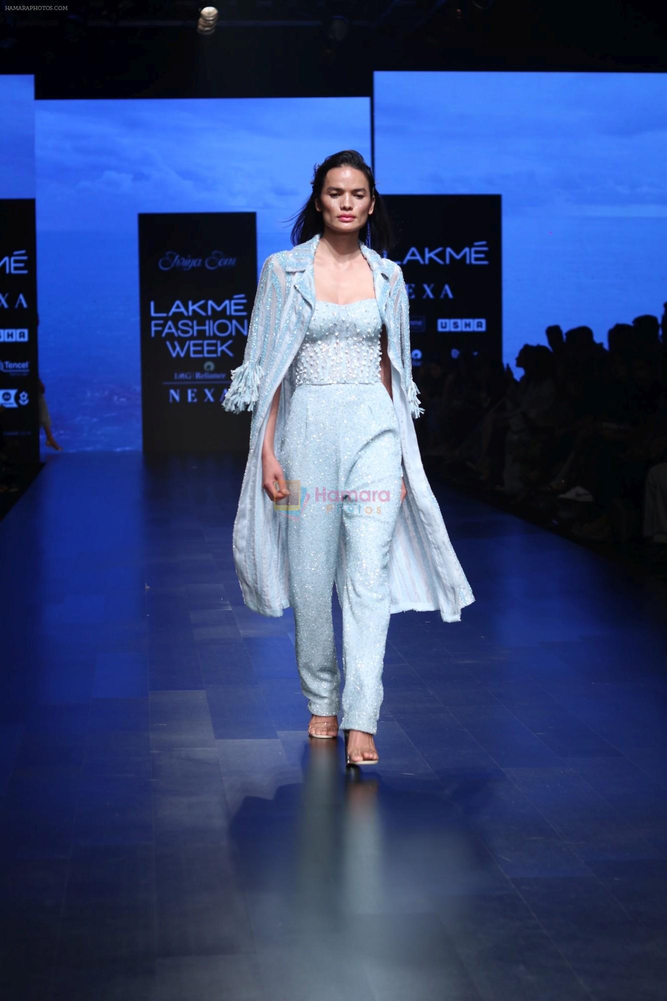 Model walk the ramp for Shehla Khan at Lakme Fashion Week 2019  on 3rd Feb 2019