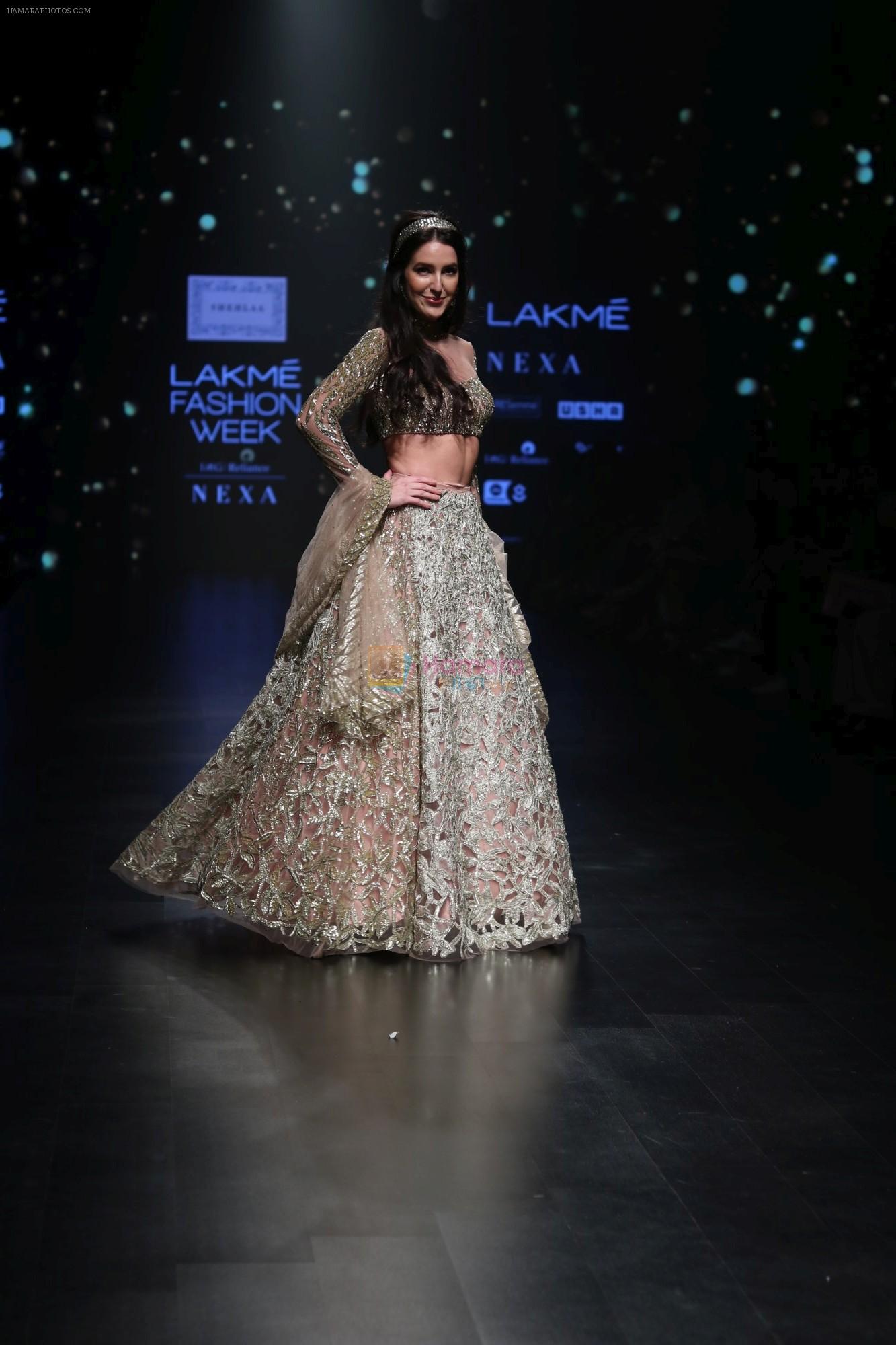 Isabelle Kaif walk the ramp for Shehla Khan at Lakme Fashion Week 2019  on 3rd Feb 2019