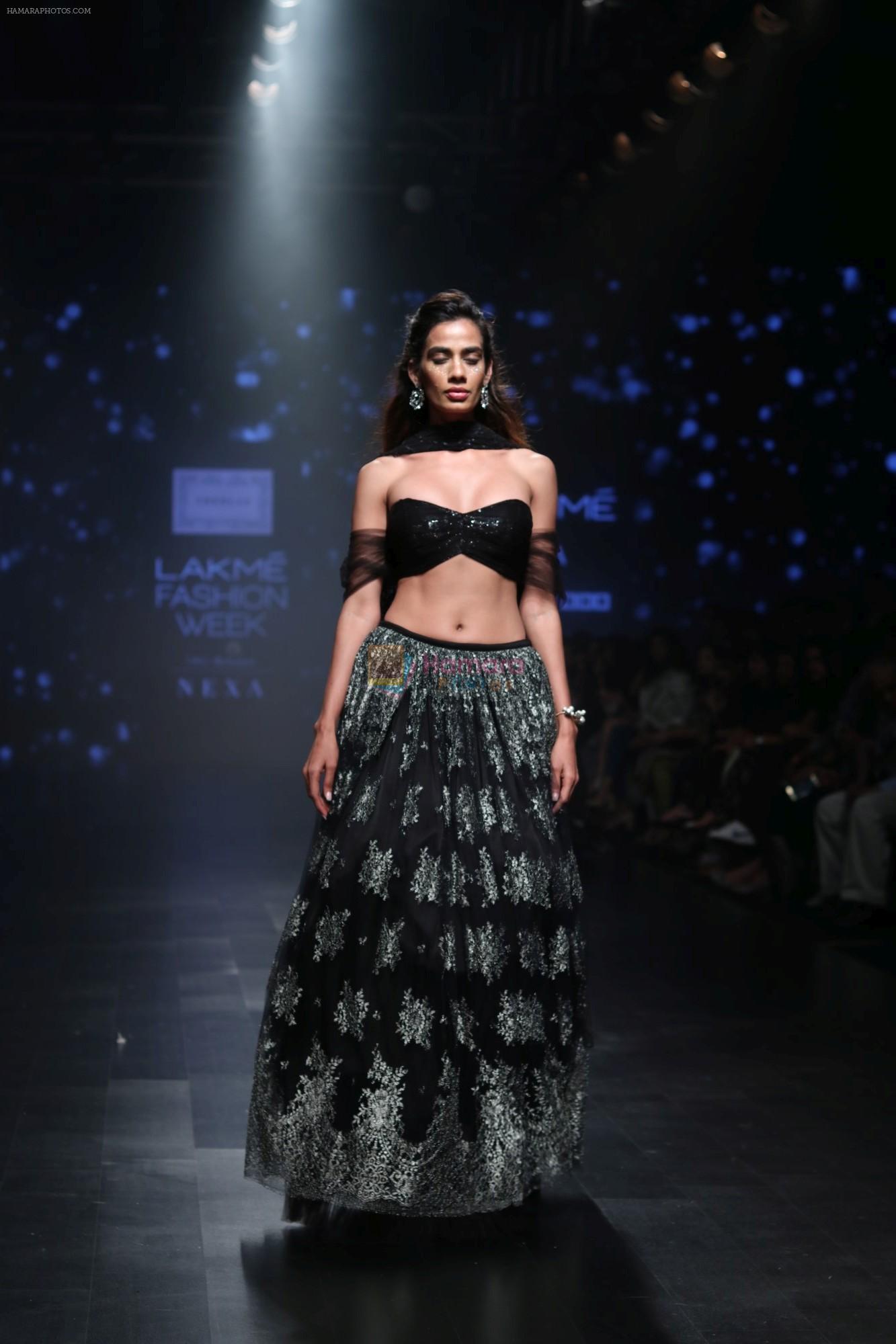 Model walk the ramp for Shehla Khan at Lakme Fashion Week 2019  on 3rd Feb 2019