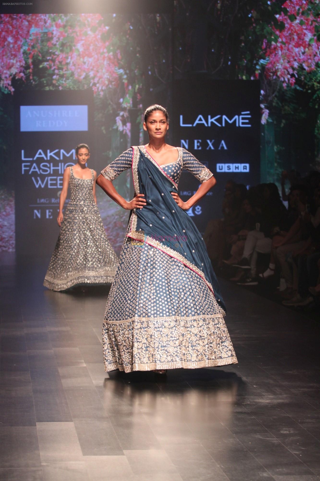 Model walk the Ramp for Anushree Reddy at Lakme Fashion Week 2019 on 2nd Feb 2019