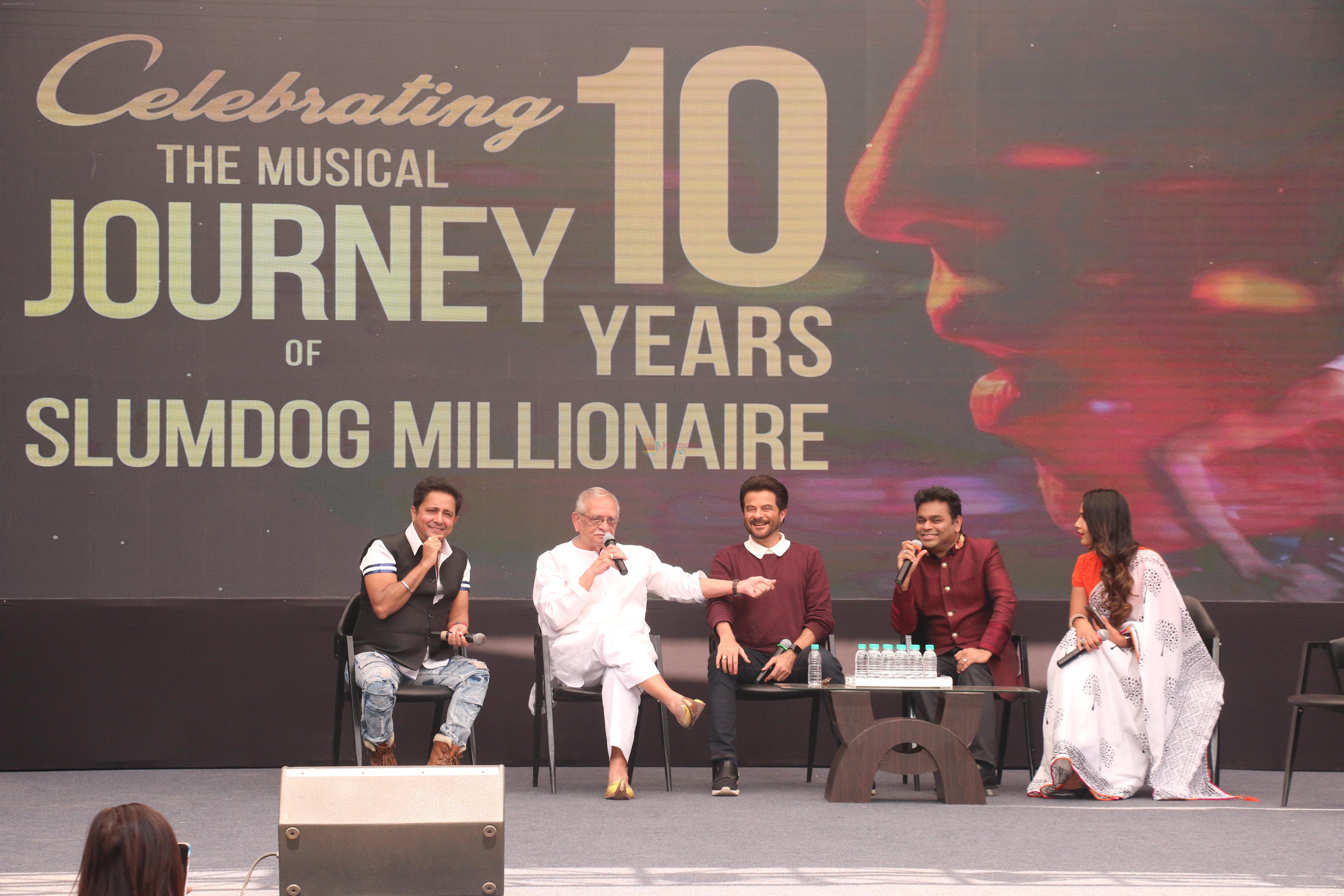 Anil Kapoor, AR Rahman, Gulzar at the 10years celebration of Slumdog Millionaire in Dharavi on 4th Feb 2019