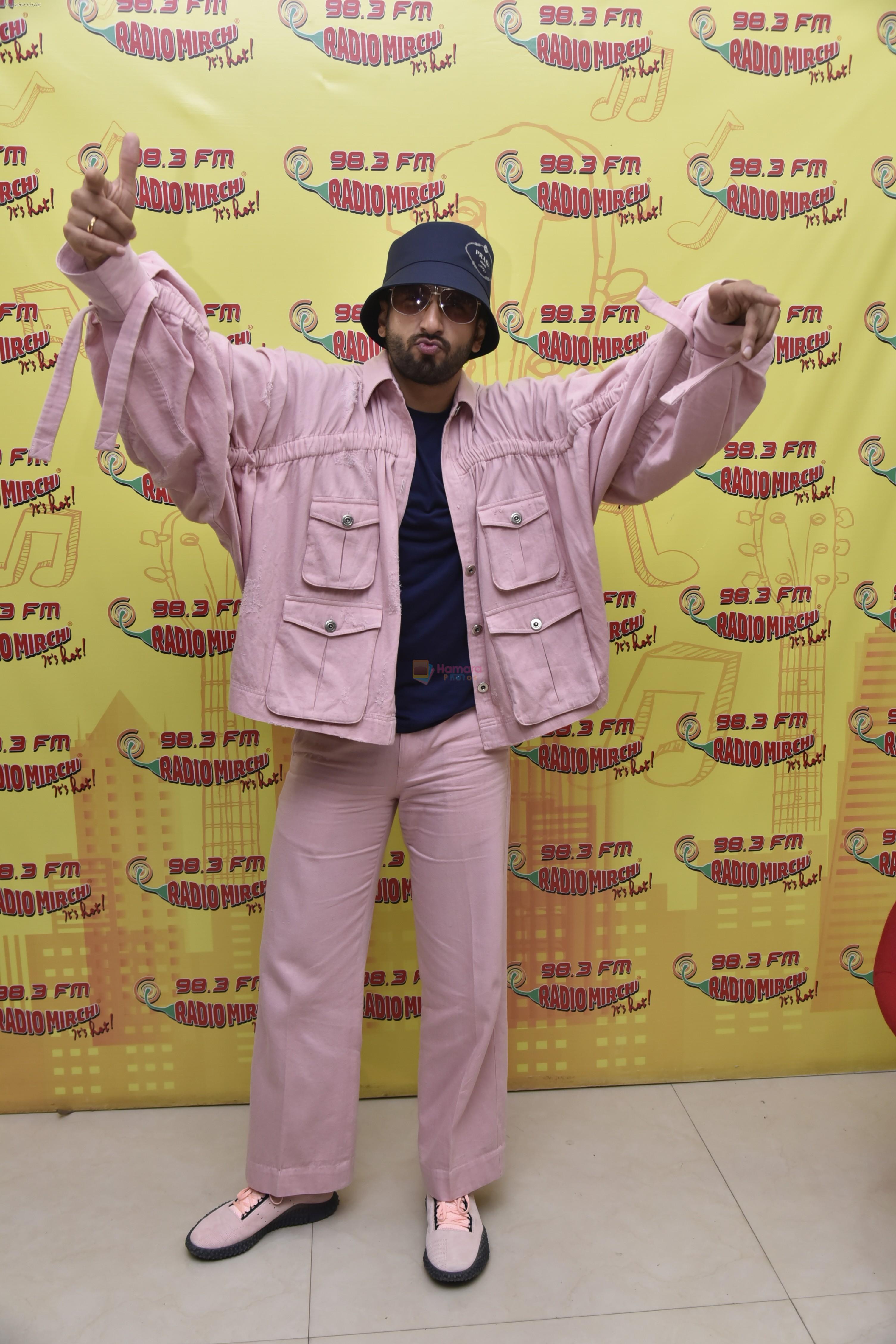 Ranveer Singh at Radio Mirchi studio for the promotions of film Gully Boy on 4th Feb 2019