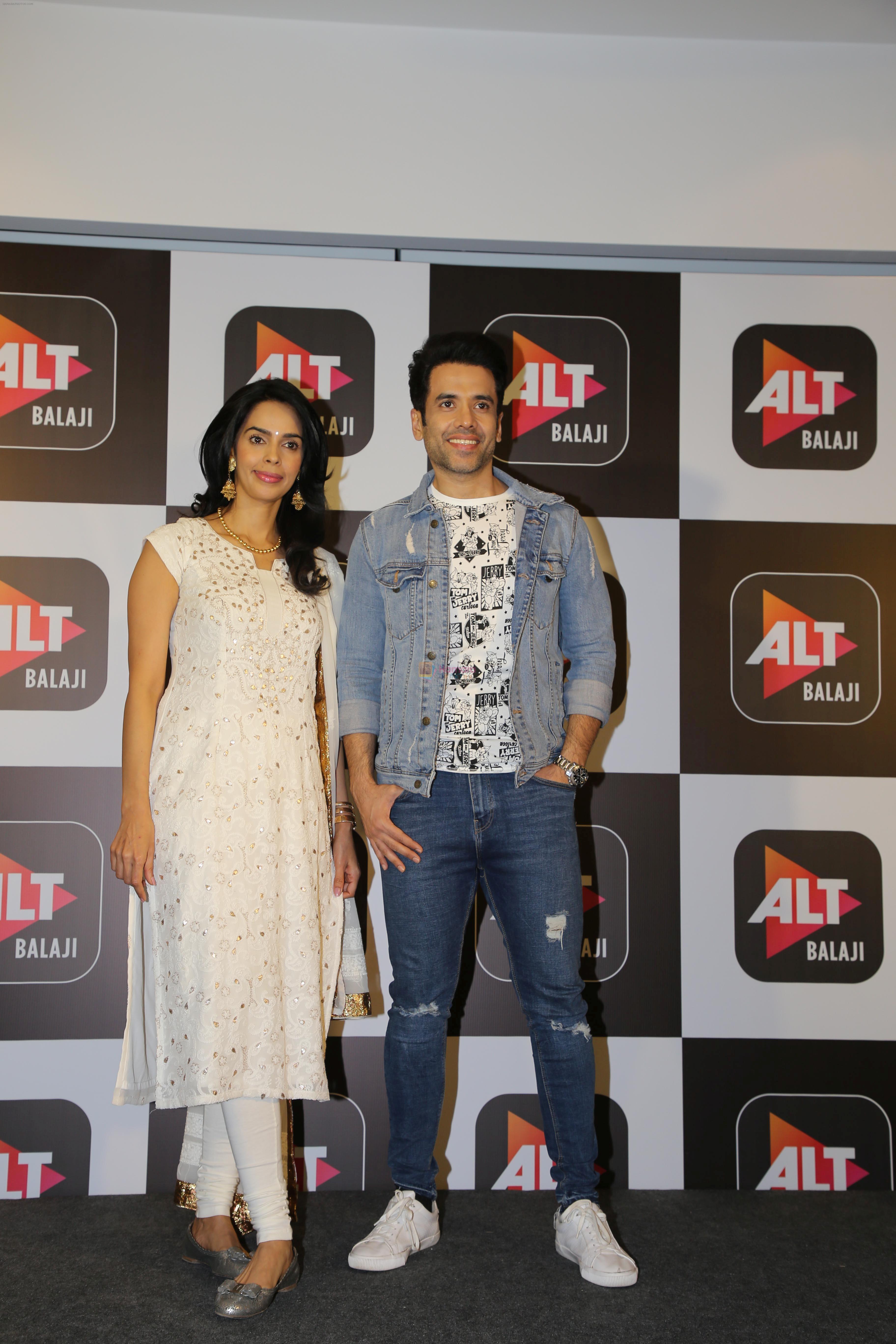 Tusshar Kapoor, Mallika Sherawat at the Launch of Alt Balaji's new web series Booo Sabki Phategi at Krishna buglow in juhu on 4th Feb 2019