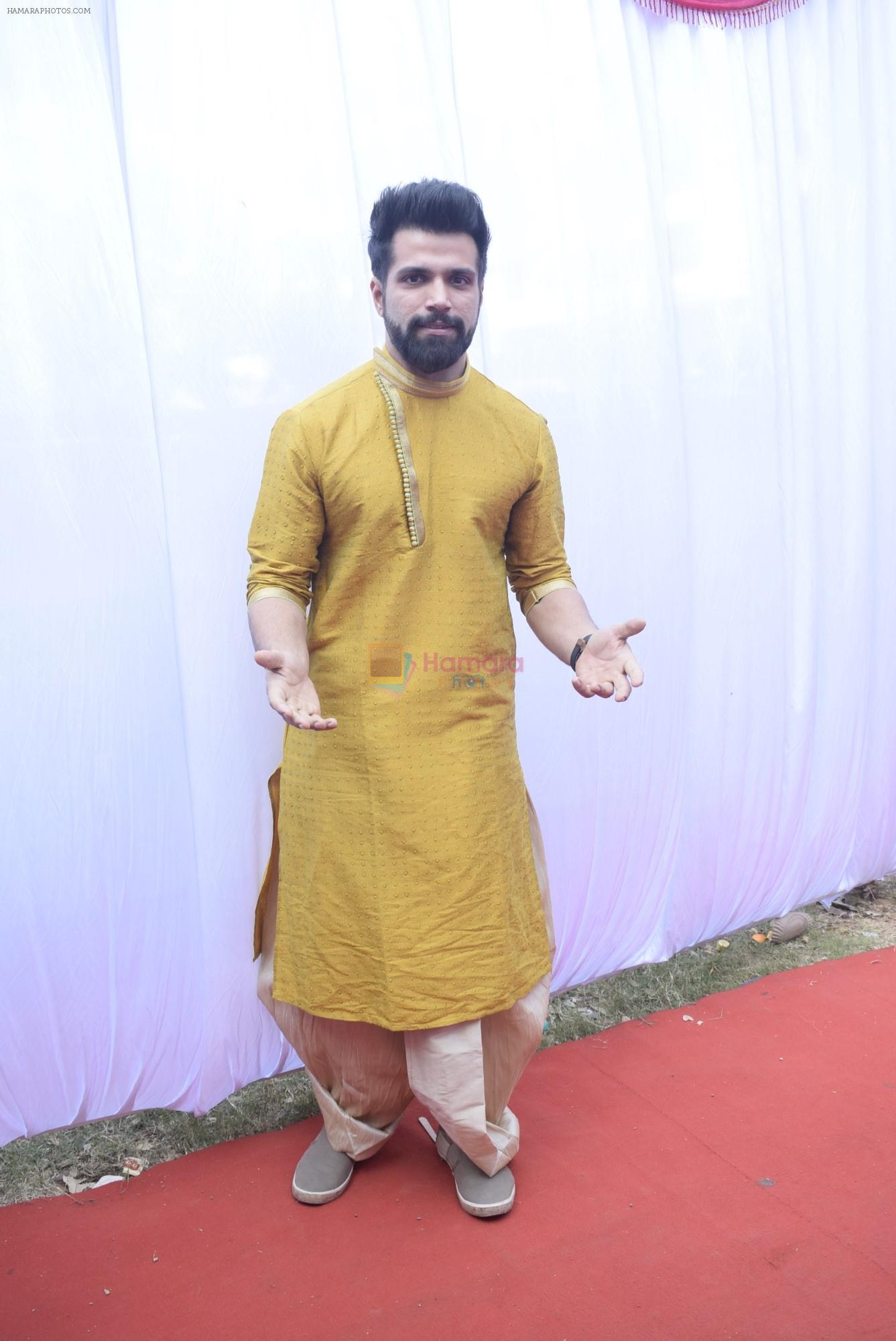 Rithvik Dhanjani at Saraswati pujan at Anurag Basu's house in goregaon on 10th Feb 2019