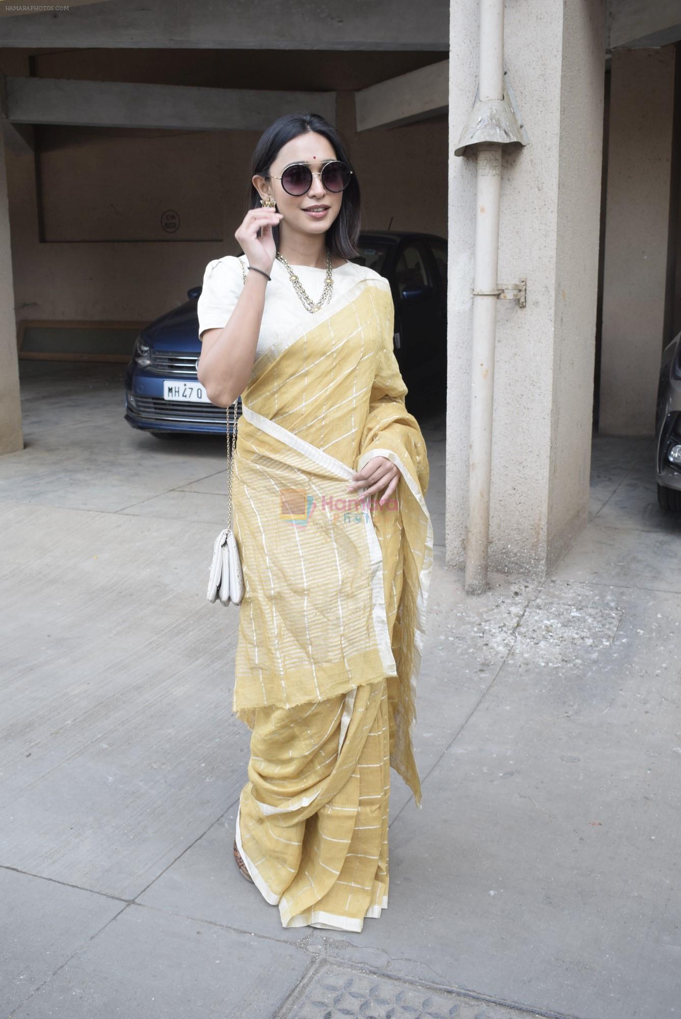 Sayani Gupta at Saraswati pujan at Anurag Basu's house in goregaon on 10th Feb 2019