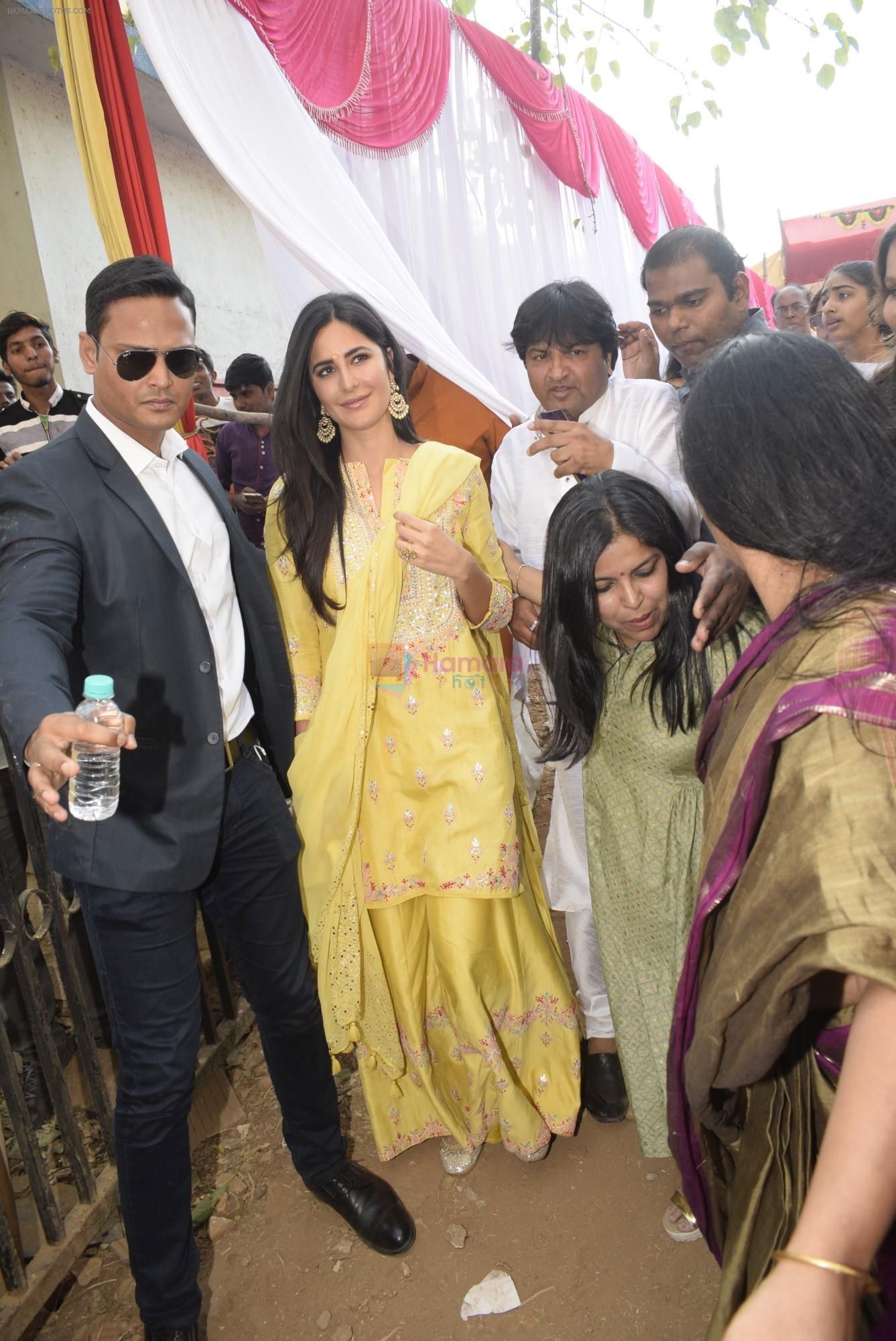 Katrina Kaif at Saraswati pujan at Anurag Basu's house in goregaon on 10th Feb 2019