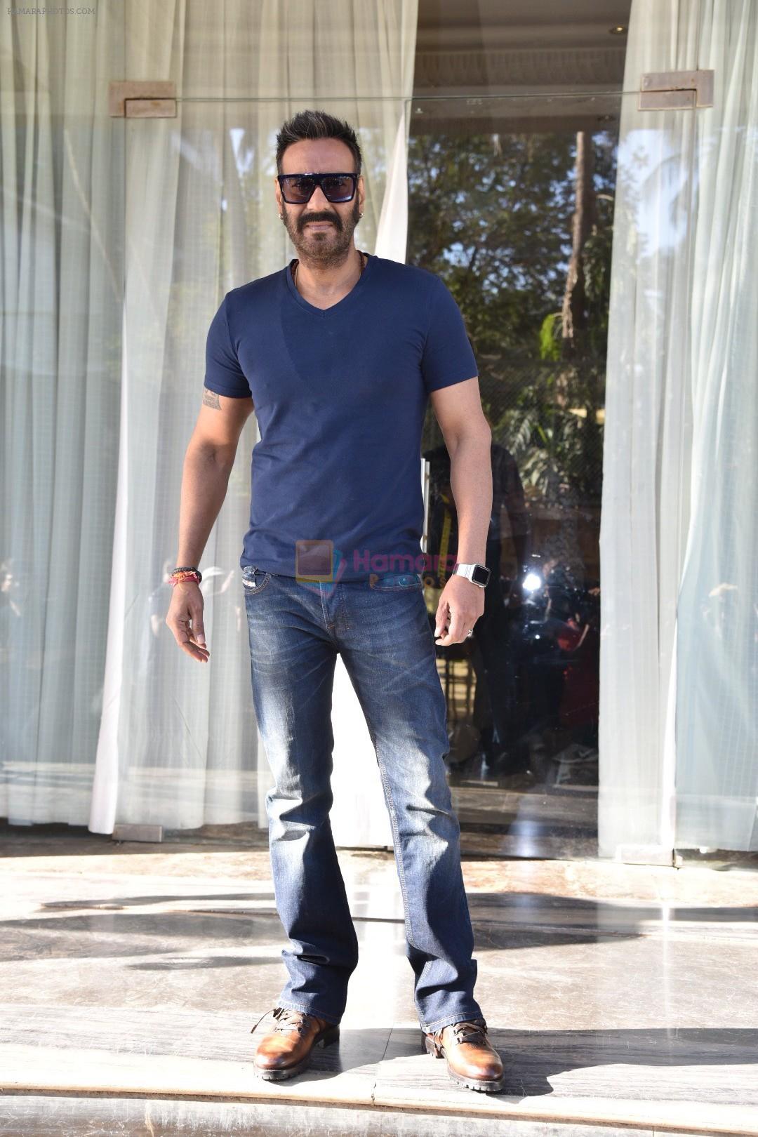 Ajay Devgan at the promotion of film Total Dhamaal on 8th Feb 2019