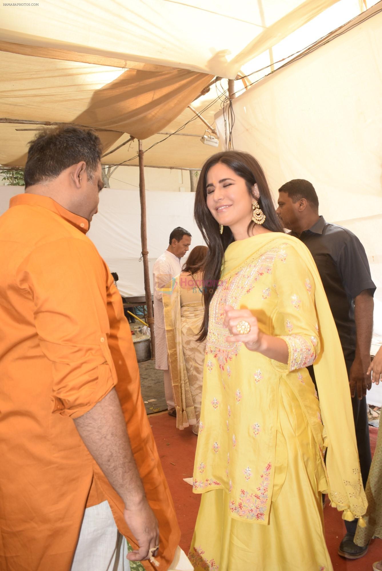 Katrina Kaif at Saraswati pujan at Anurag Basu's house in goregaon on 10th Feb 2019