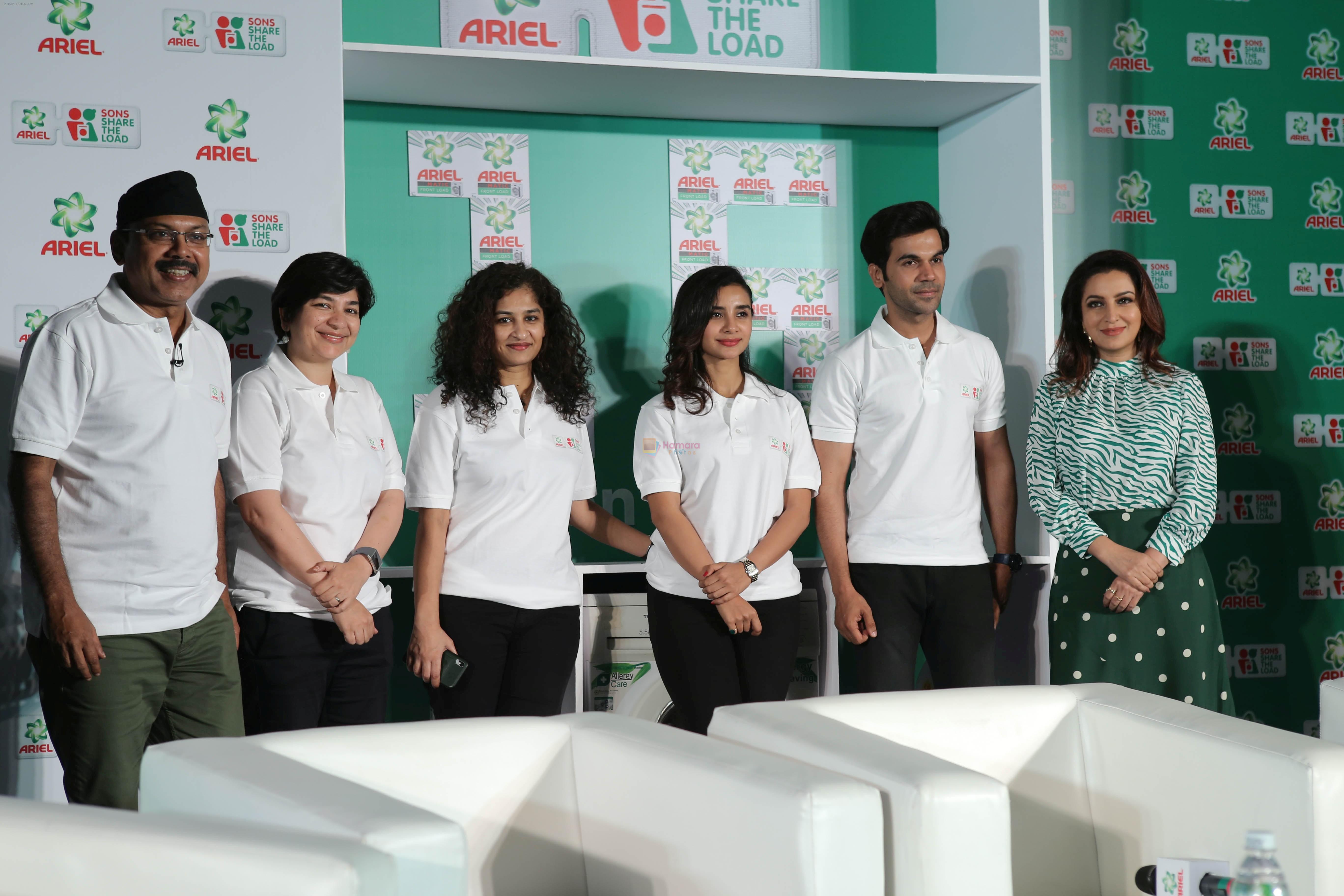 Rajkumar Rao , Patralekha, Gauri Shinde, Tisca Chopra at the launch of Ariel's new film Sons #ShareTheLoad at ITC Grand Central in parel on 7th Feb 2019