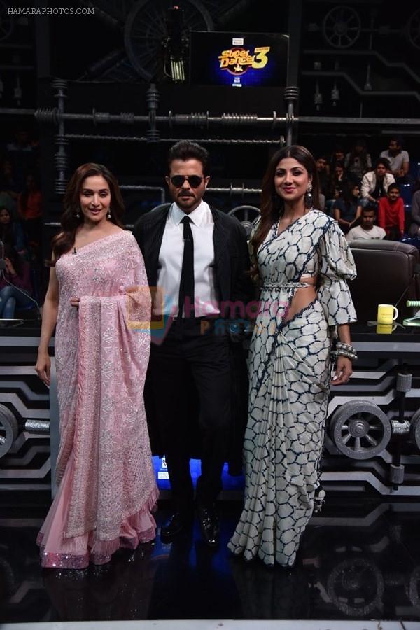 Anil Kapoor, Madhuri Dixit, Shilpa Shetty on sets of Super Dancer chapter 3 on 11th Feb 2019