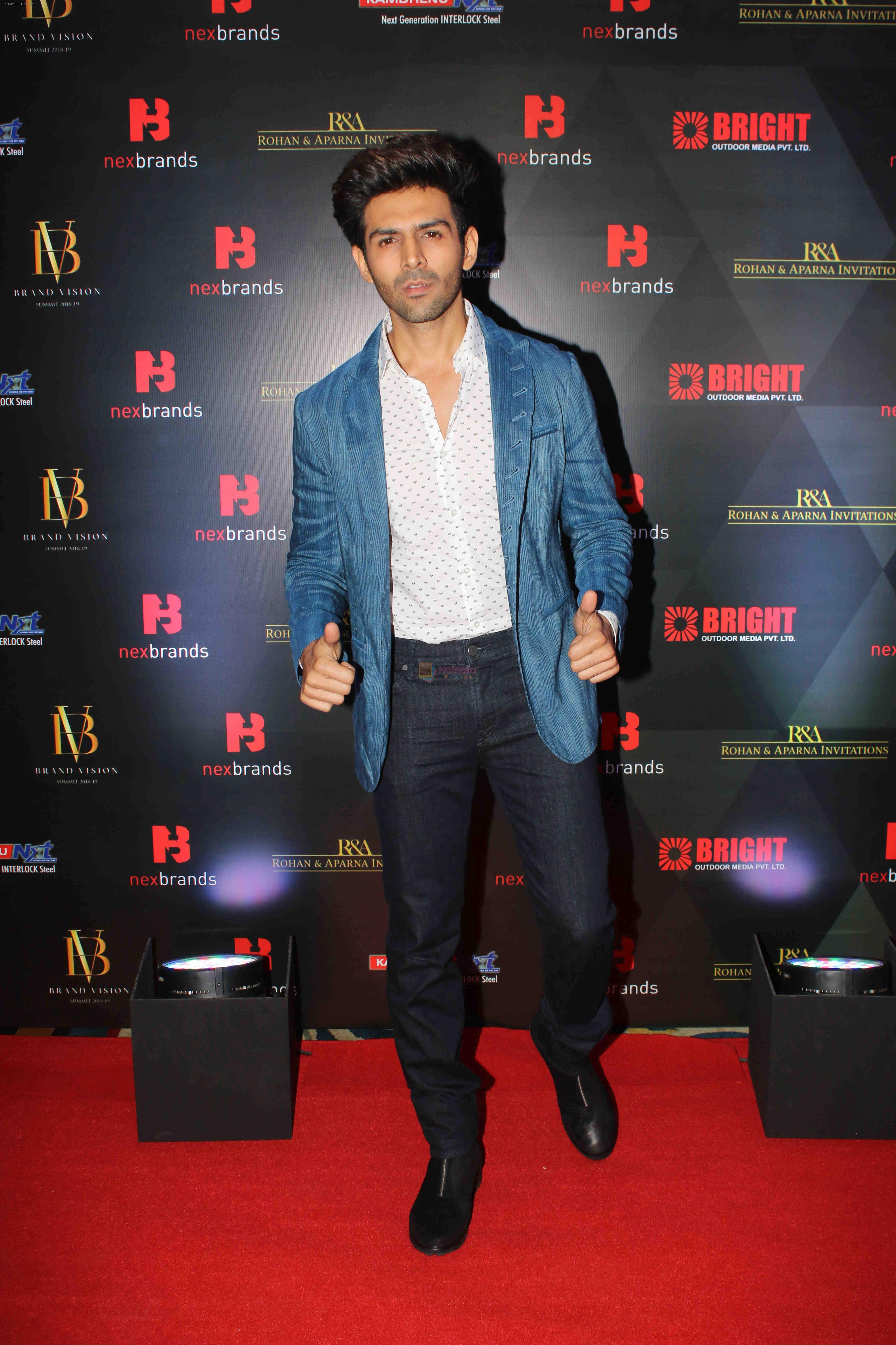 Kartik Aaryan at the 4th Edition of Annual Brand Vision Awards 2019 on 13th Feb 2019