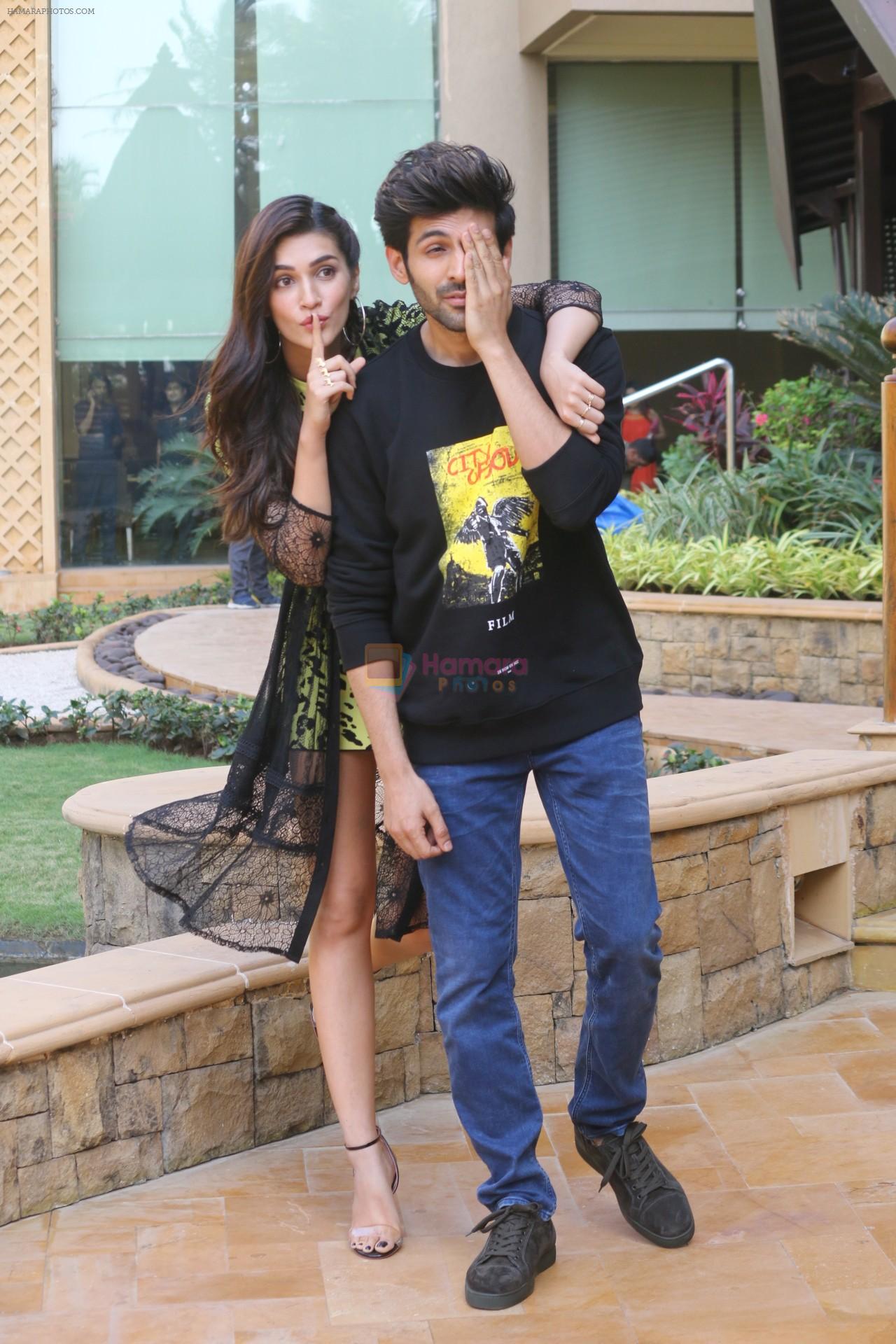 Kriti Sanon & Kartik Aaryan at the media interactions for film LukaChuppi at jw marriott juhu on 19th Feb 2019