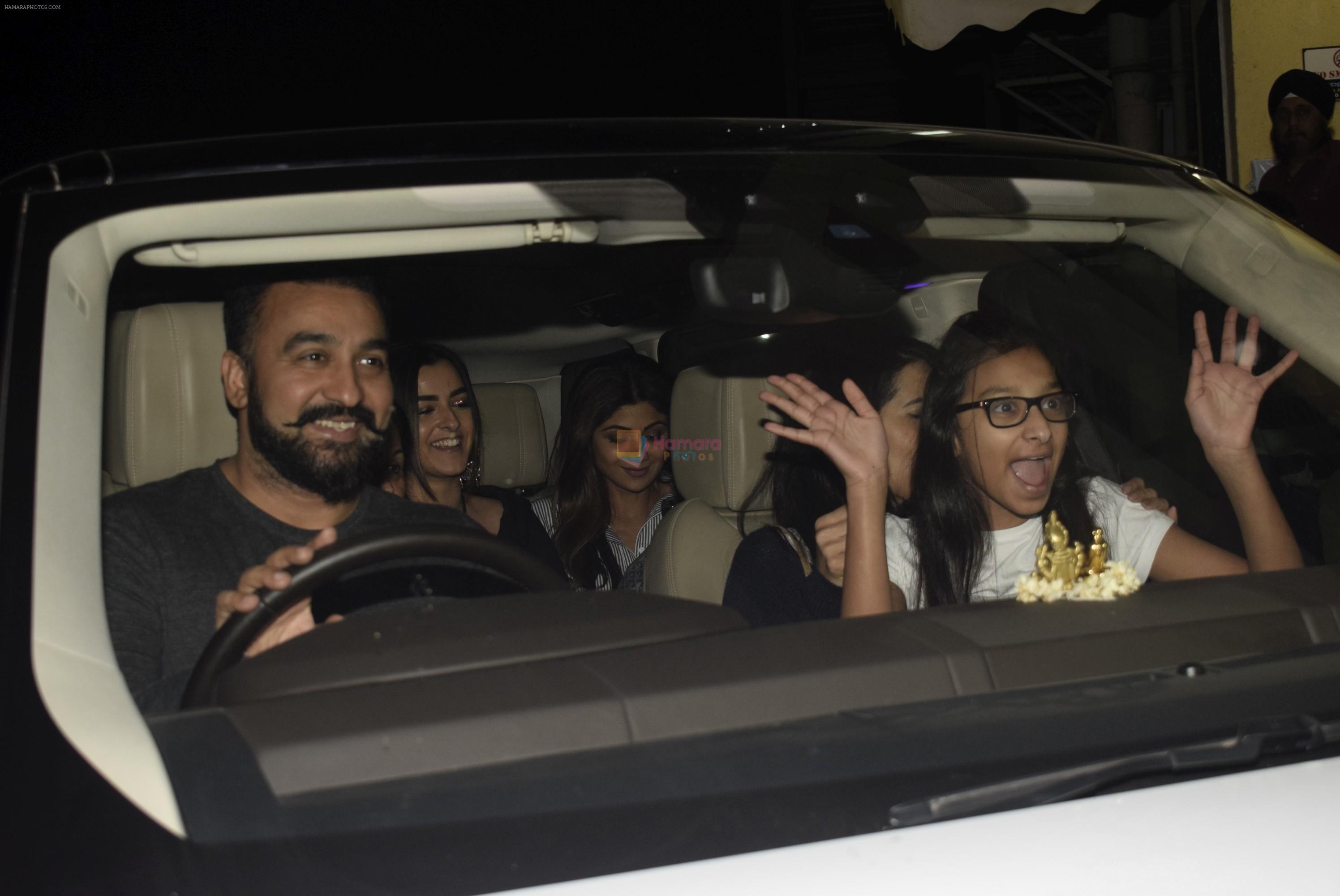 Shilpa Shetty spotted with family at pvr juhu on 19th Feb 2019