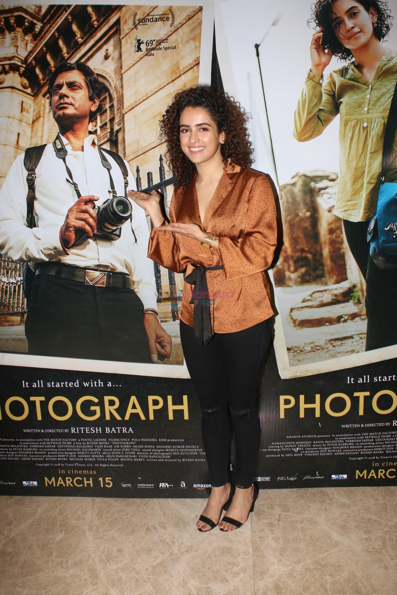 Sanya Malhotra at the trailer launch of their film Photograph at The View in andheri on 19th Feb 2019