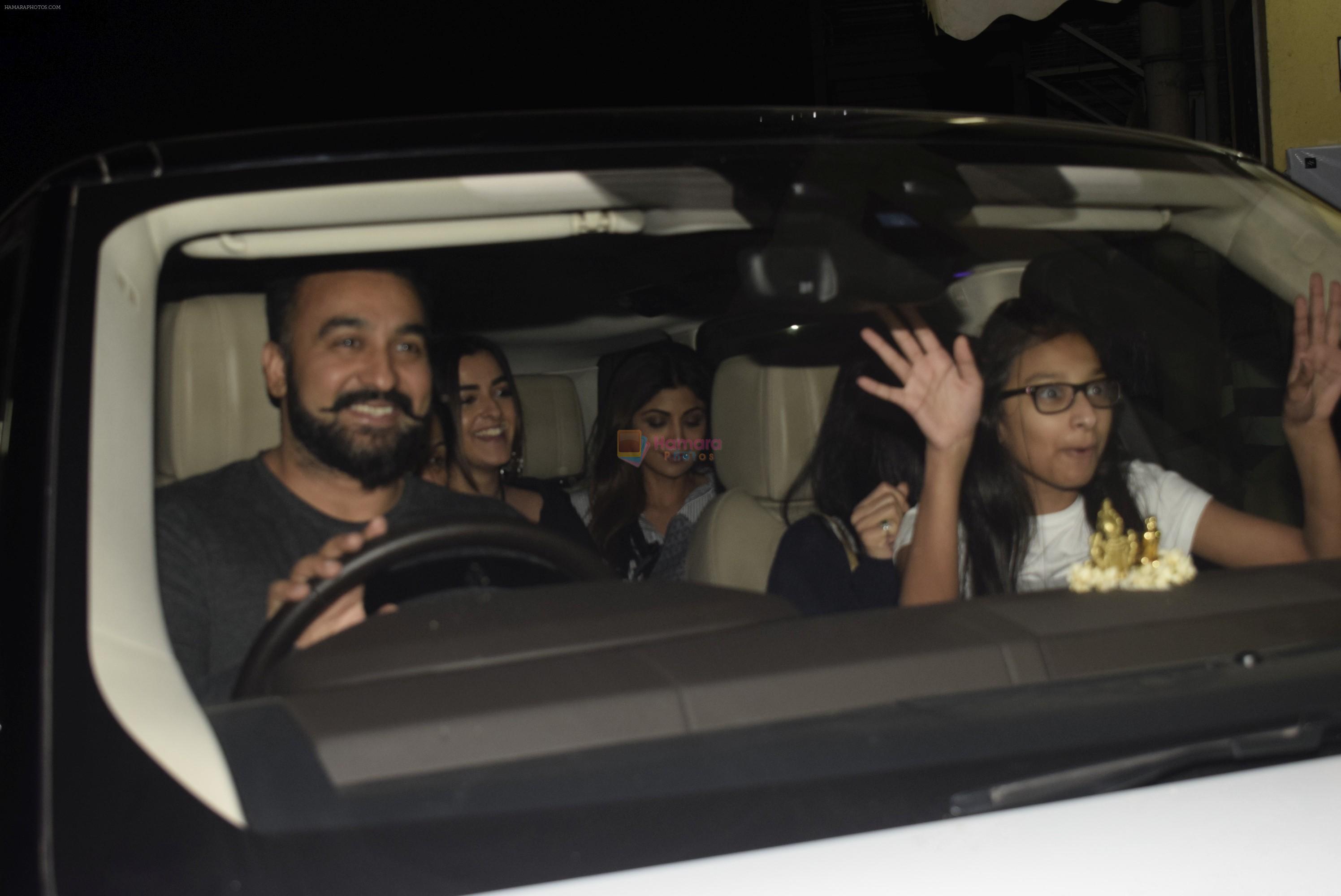 Shilpa Shetty spotted with family at pvr juhu on 19th Feb 2019