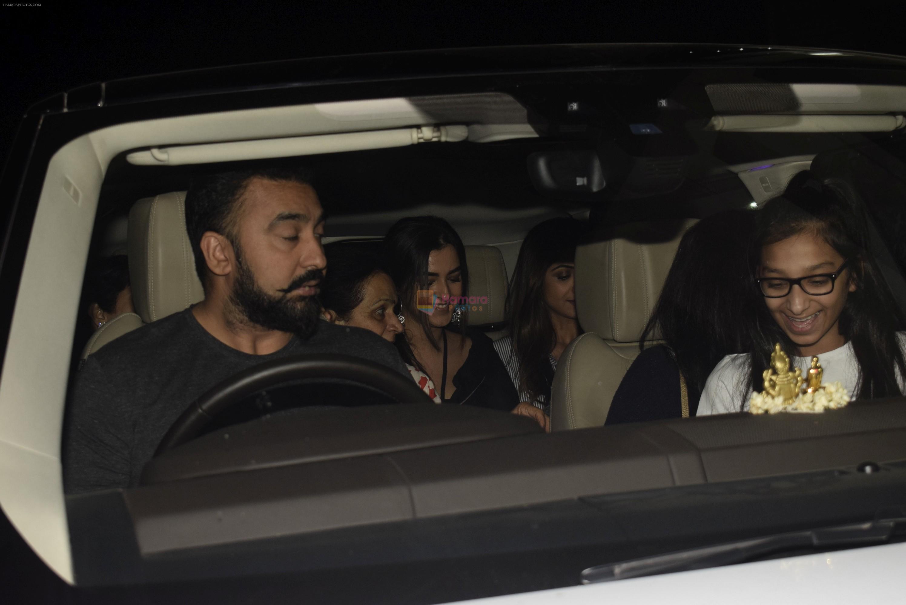 Shilpa Shetty spotted with family at pvr juhu on 19th Feb 2019