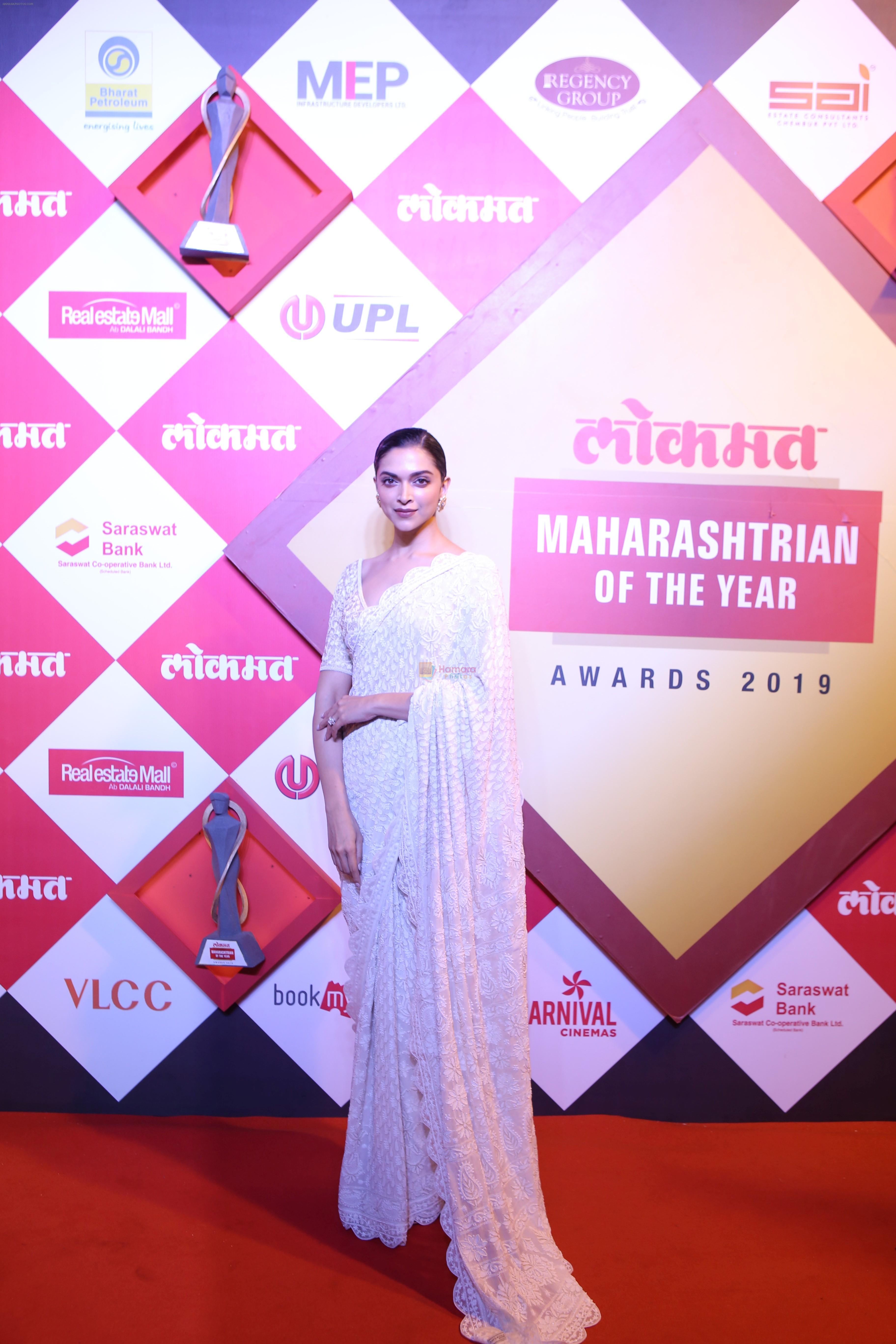 Deepika Padukone at Lokmat Maharashtrian of the Year Awards at NSCI worli on 20th Feb 2019