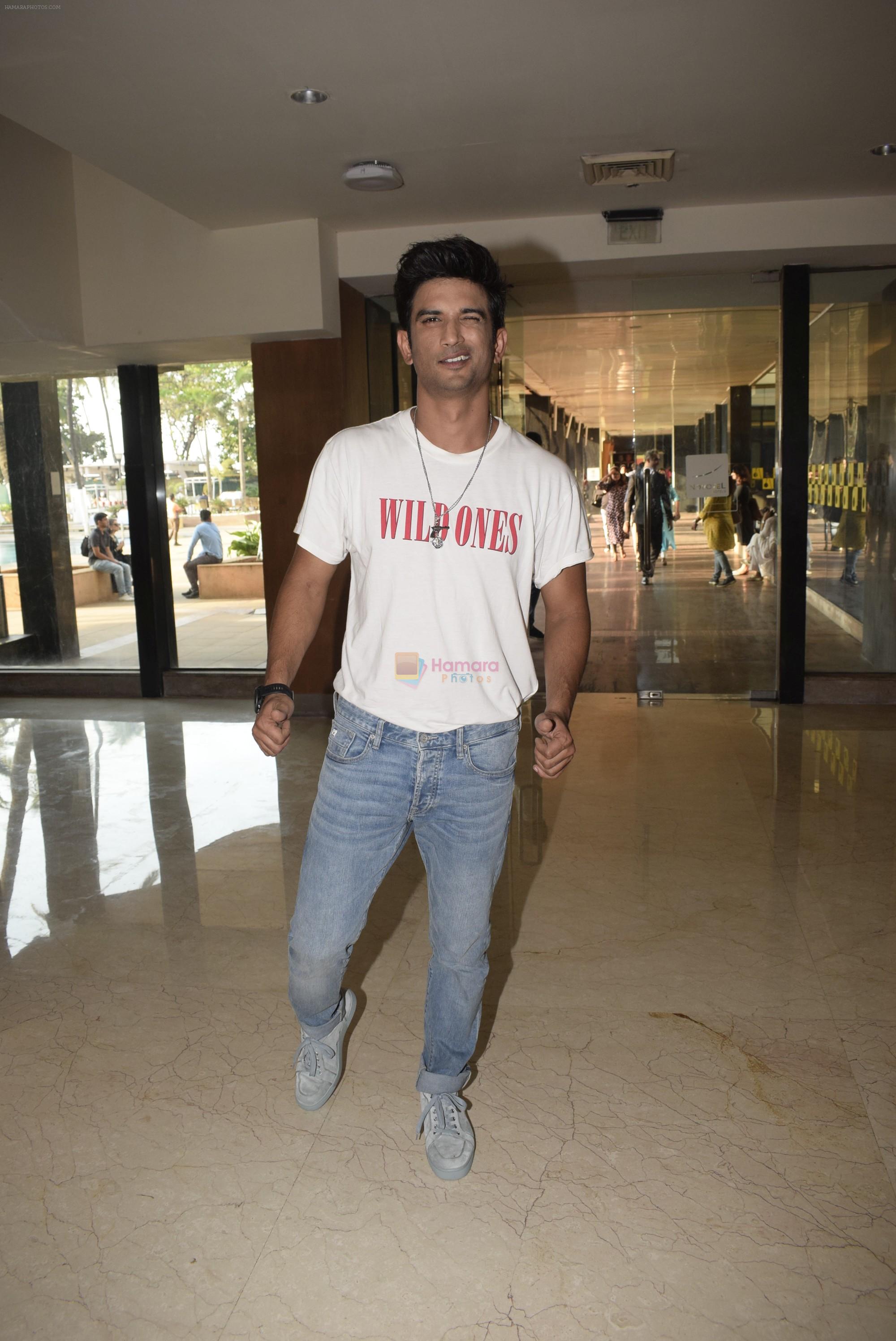 Sushant Singh Rajput at Sonchiriya promotions in Novotel juhu on 21st Feb 2019