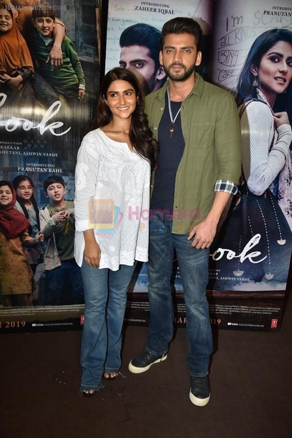 Zaheer Iqbal and Pranutan Bahl at trailer preview of Notebook on 21st Feb 2019