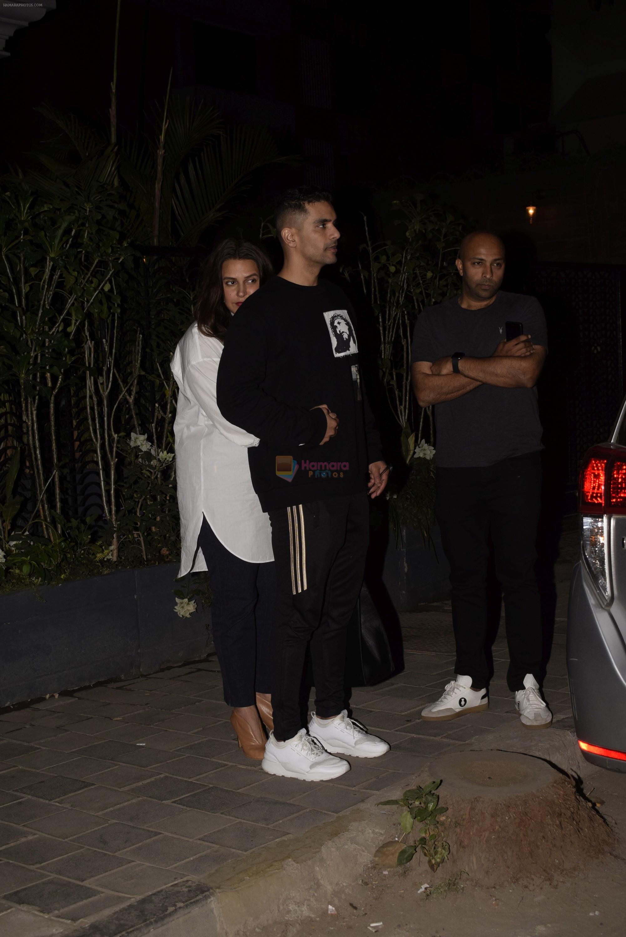 Neha Dhupia, Angad Bedi spotted at Soho House juhu on 26th Feb 2019