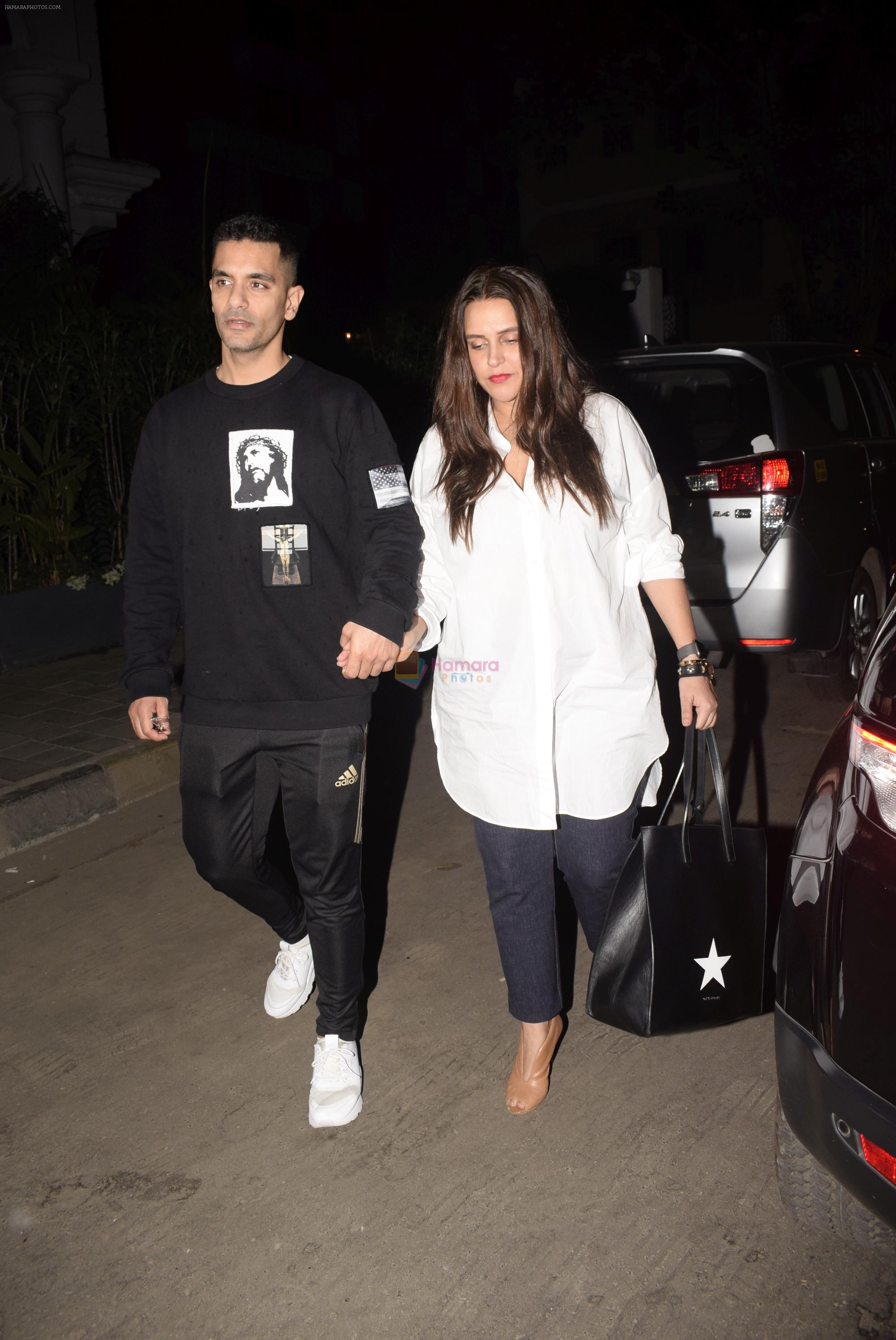 Neha Dhupia, Angad Bedi spotted at Soho House juhu on 26th Feb 2019