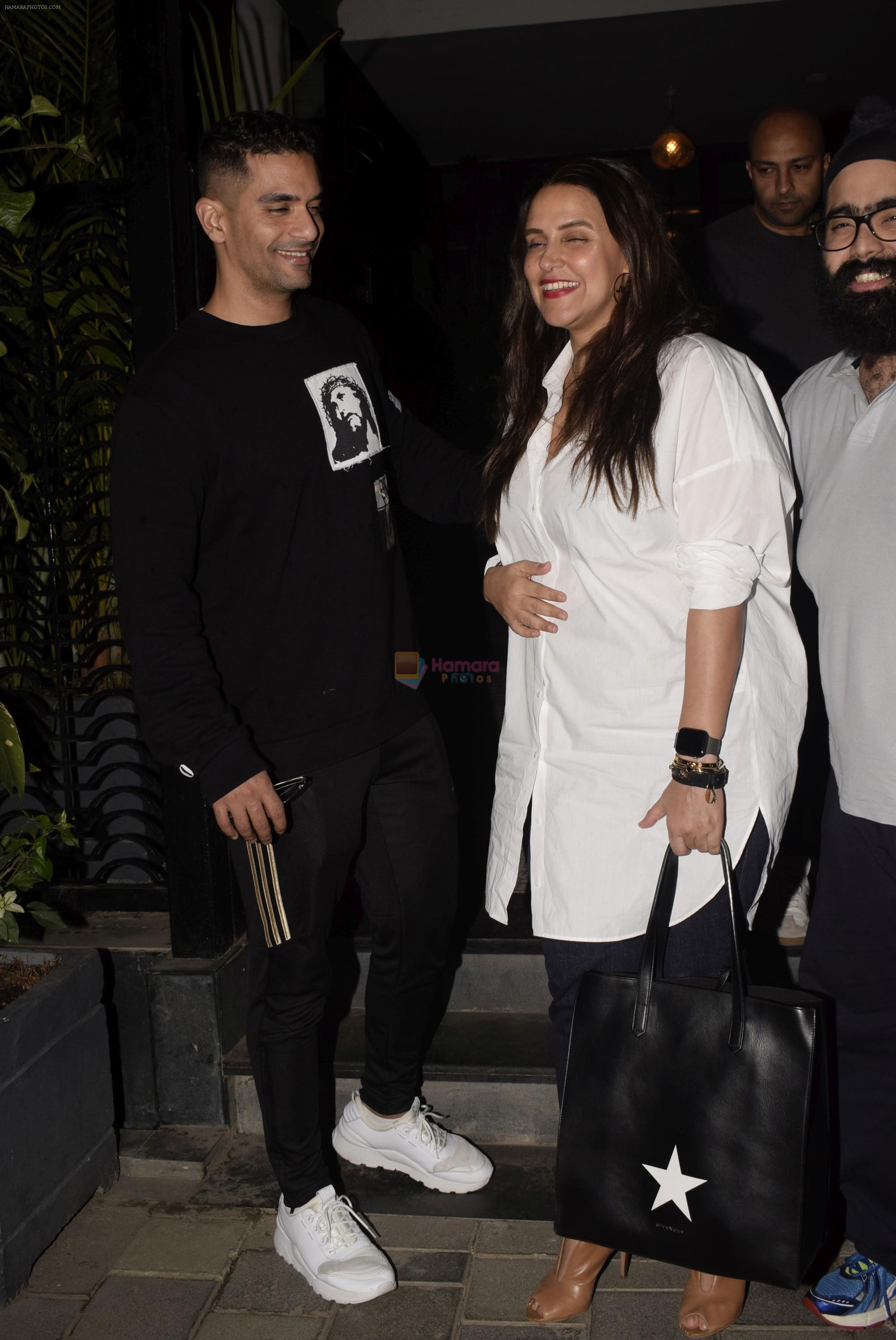 Neha Dhupia, Angad Bedi spotted at Soho House juhu on 26th Feb 2019