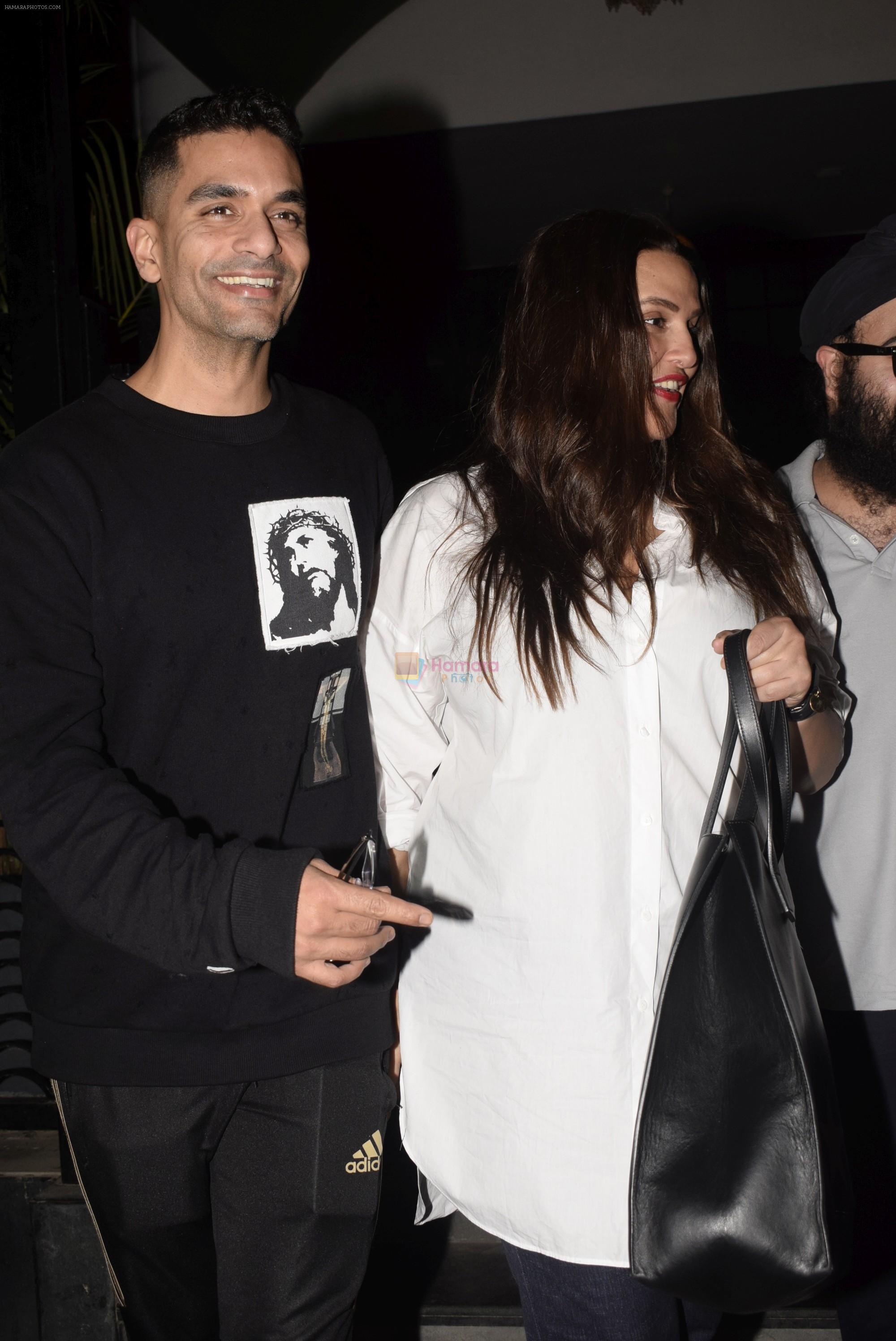 Neha Dhupia, Angad Bedi spotted at Soho House juhu on 26th Feb 2019