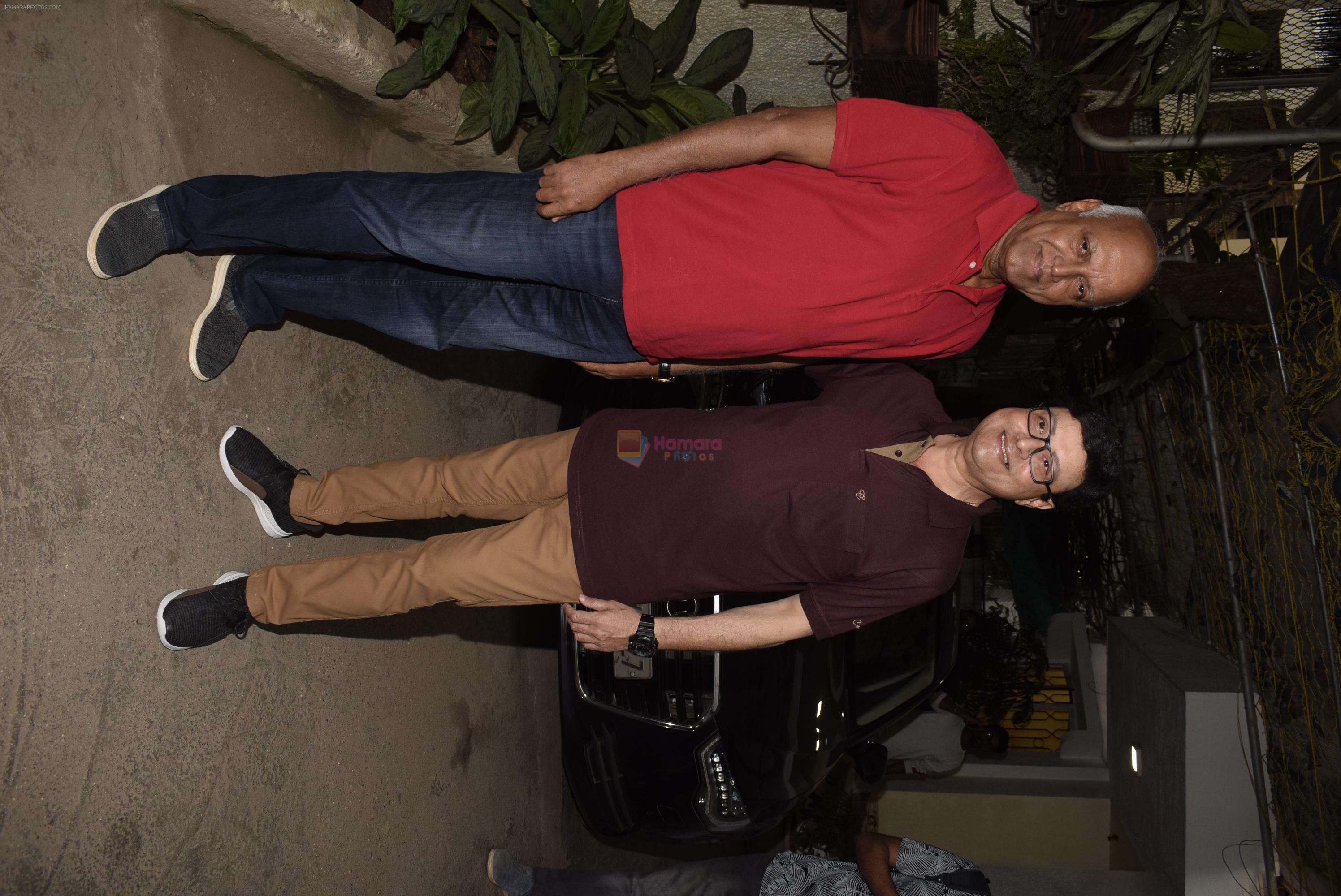 Manmohan Shetty, Sachin Pilgaonkar at the Screening of marathi film Ashi hi Aashiqui at sunny sound juhu on 27th Feb 2019