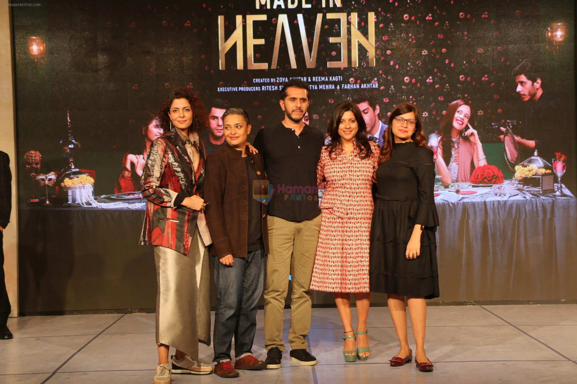 Zoya Akhtar, Ritesh Sidhwani, Reema Kagti, Alankrita Shrivastava at the Launch of Amazon webseries Made in Heaven at jw marriott on 7th March 2019