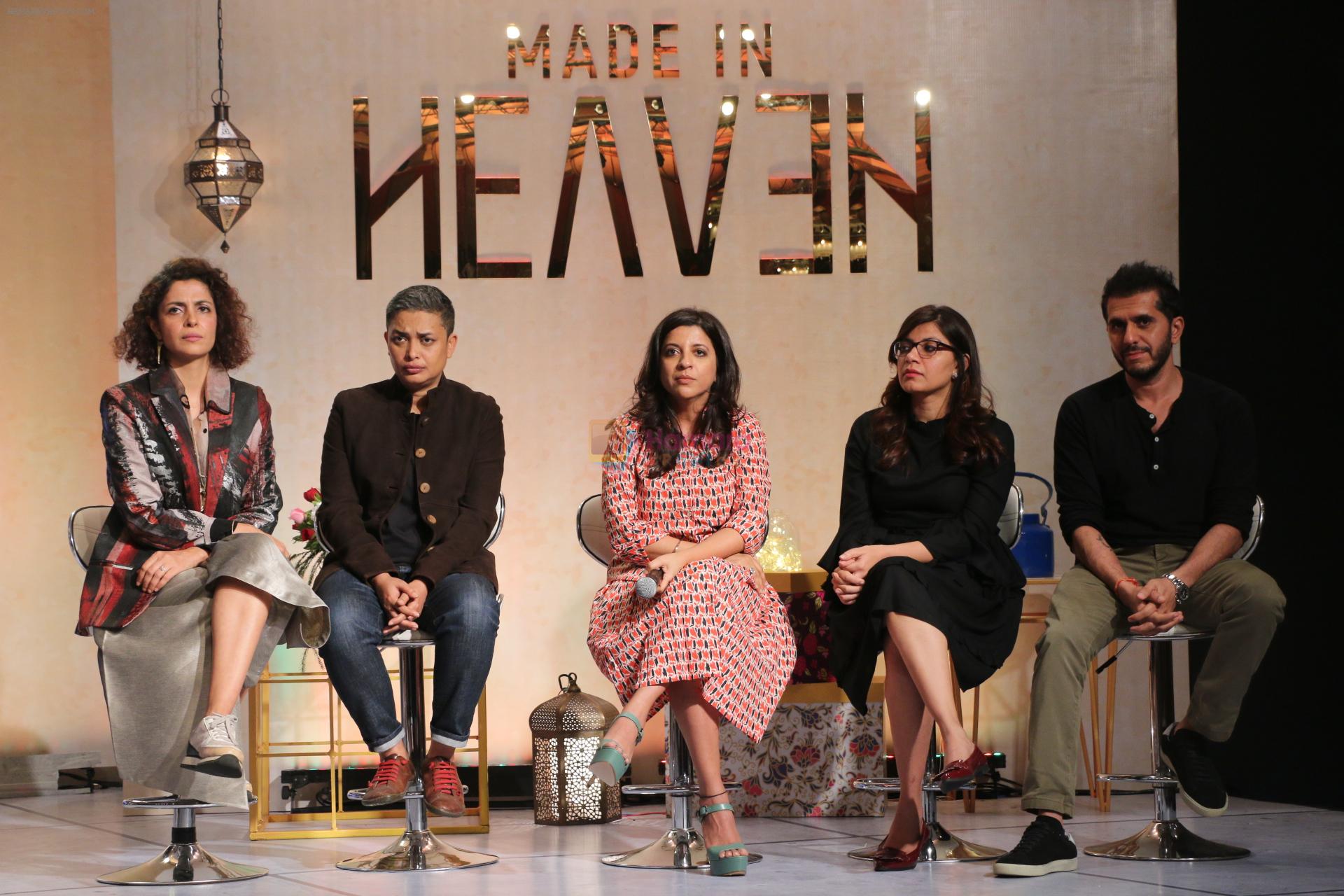 Zoya Akhtar, Ritesh Sidhwani, Reema Kagti, Alankrita Shrivastava at the Launch of Amazon webseries Made in Heaven at jw marriott on 7th March 2019