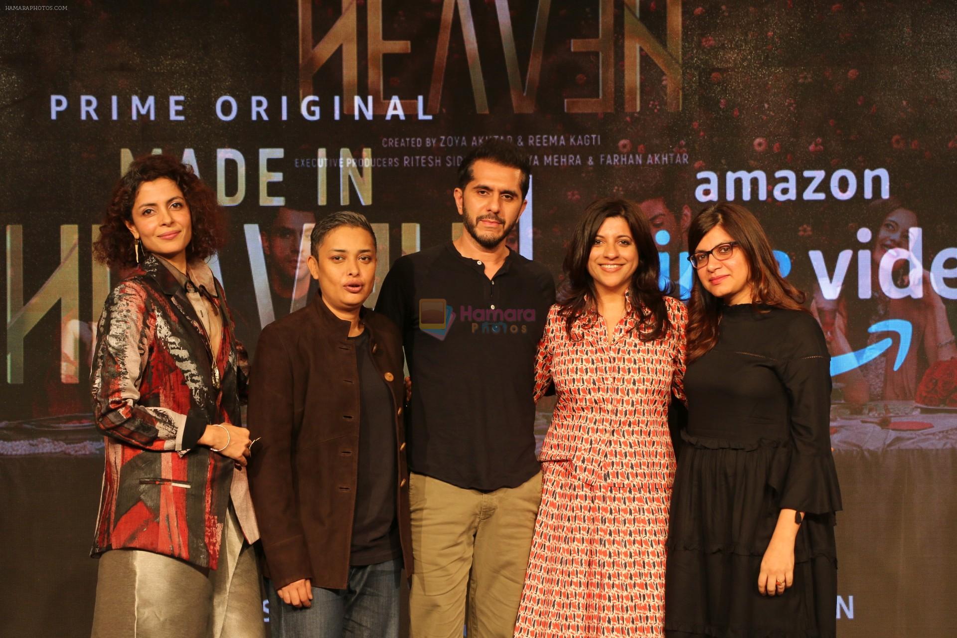 Zoya Akhtar, Ritesh Sidhwani, Reema Kagti, Alankrita Shrivastava at the Launch of Amazon webseries Made in Heaven at jw marriott on 7th March 2019