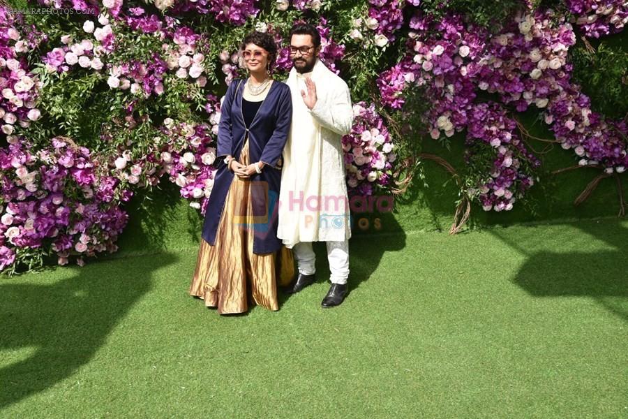 Aamir Khan, Kiran Rao at Akash Ambani & Shloka Mehta wedding in Jio World Centre bkc on 10th March 2019