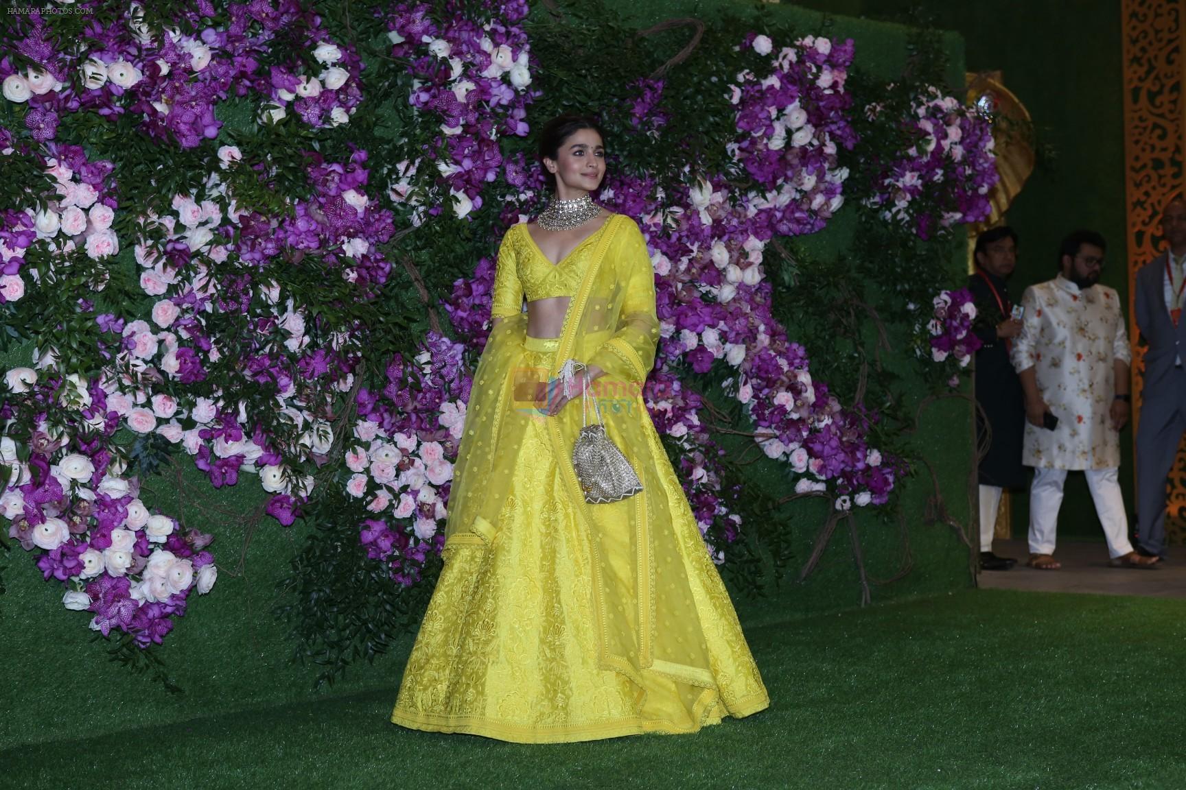 Alia Bhatt at Akash Ambani & Shloka Mehta wedding in Jio World Centre bkc on 10th March 2019