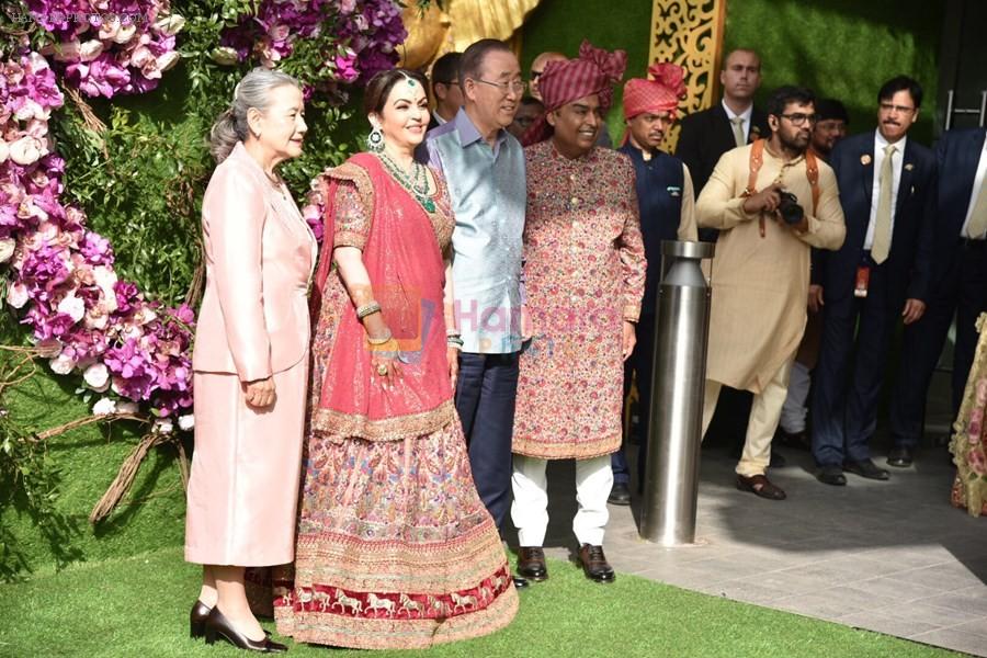 Nita Ambani, Mukesh Ambani at Akash Ambani & Shloka Mehta wedding in Jio World Centre bkc on 10th March 2019