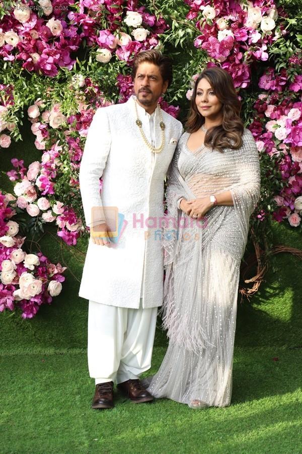 Shahrukh Khan, Gauri Khan at Akash Ambani & Shloka Mehta wedding in Jio World Centre bkc on 10th March 2019