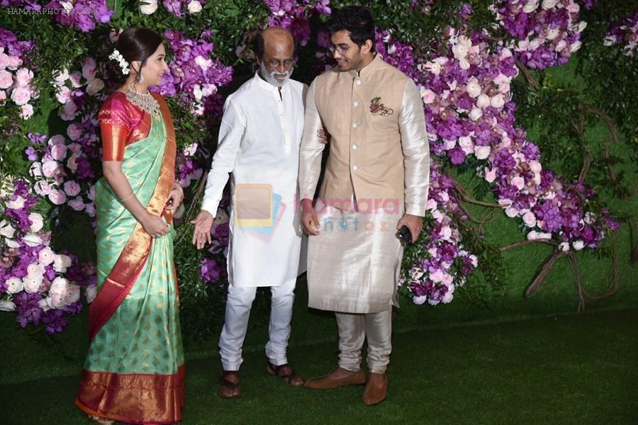Rajnikanth at Akash Ambani & Shloka Mehta wedding in Jio World Centre bkc on 10th March 2019