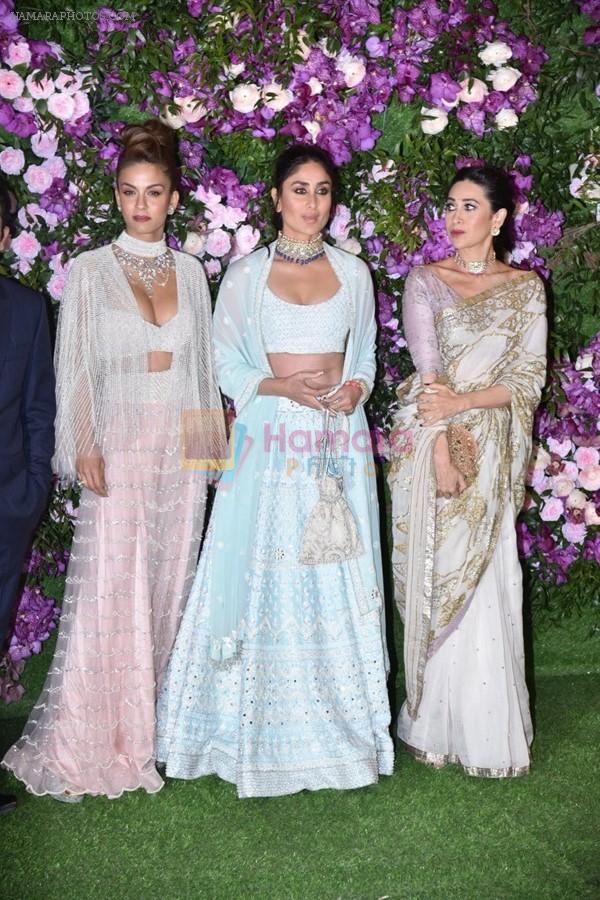 Kareena Kapoor, Karisma Kapoor at Akash Ambani & Shloka Mehta wedding in Jio World Centre bkc on 10th March 2019