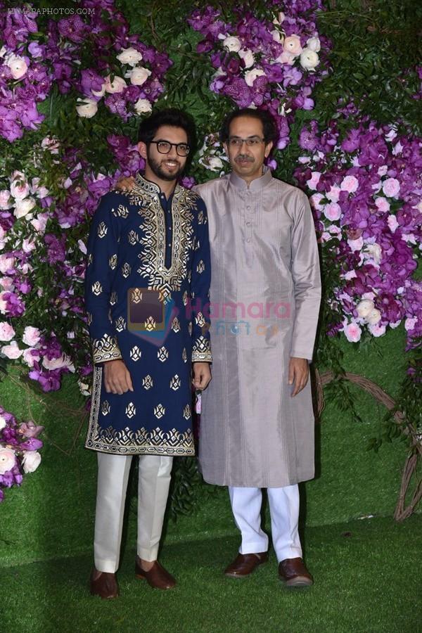 Uddhav Thackeray, Aditya Thackeray at Akash Ambani & Shloka Mehta wedding in Jio World Centre bkc on 10th March 2019