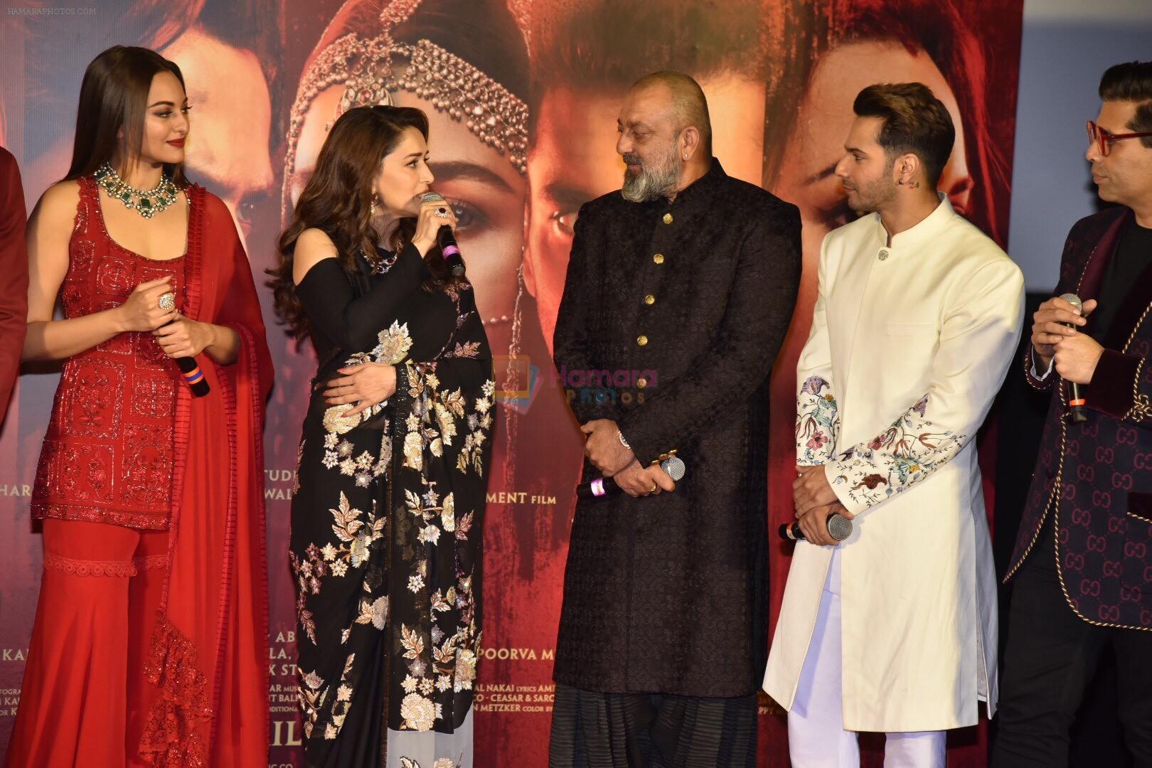 Alia Bhatt, Varun Dhawan, Sanjay Dutt, Sonakshi Sinha,Madhuri Dixit, Karan Johar at the Teaser launch of KALANK on 11th March 2019