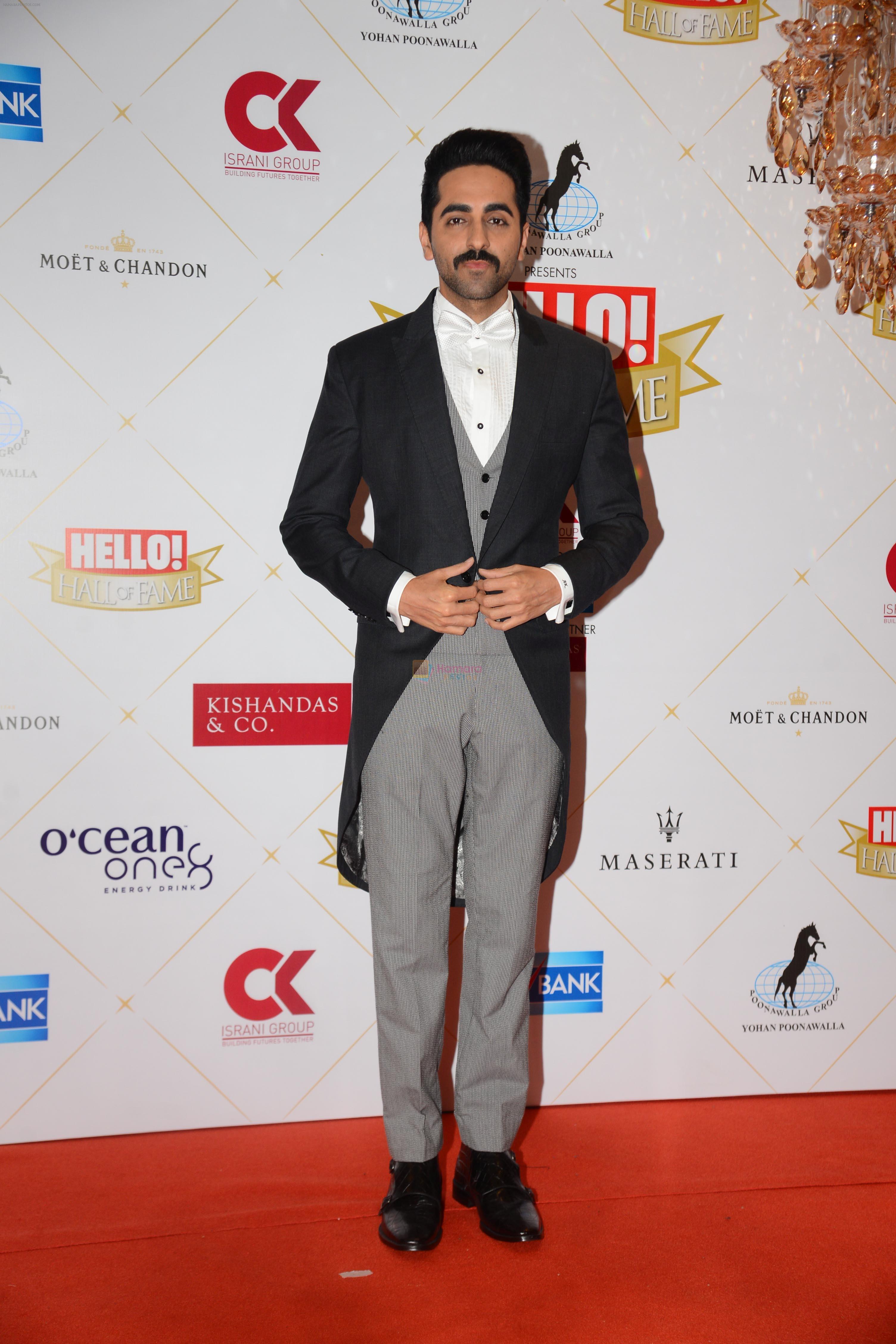 Ayushmann Khurana at the Hello Hall of Fame Awards in St Regis hotel on 18th March 2019