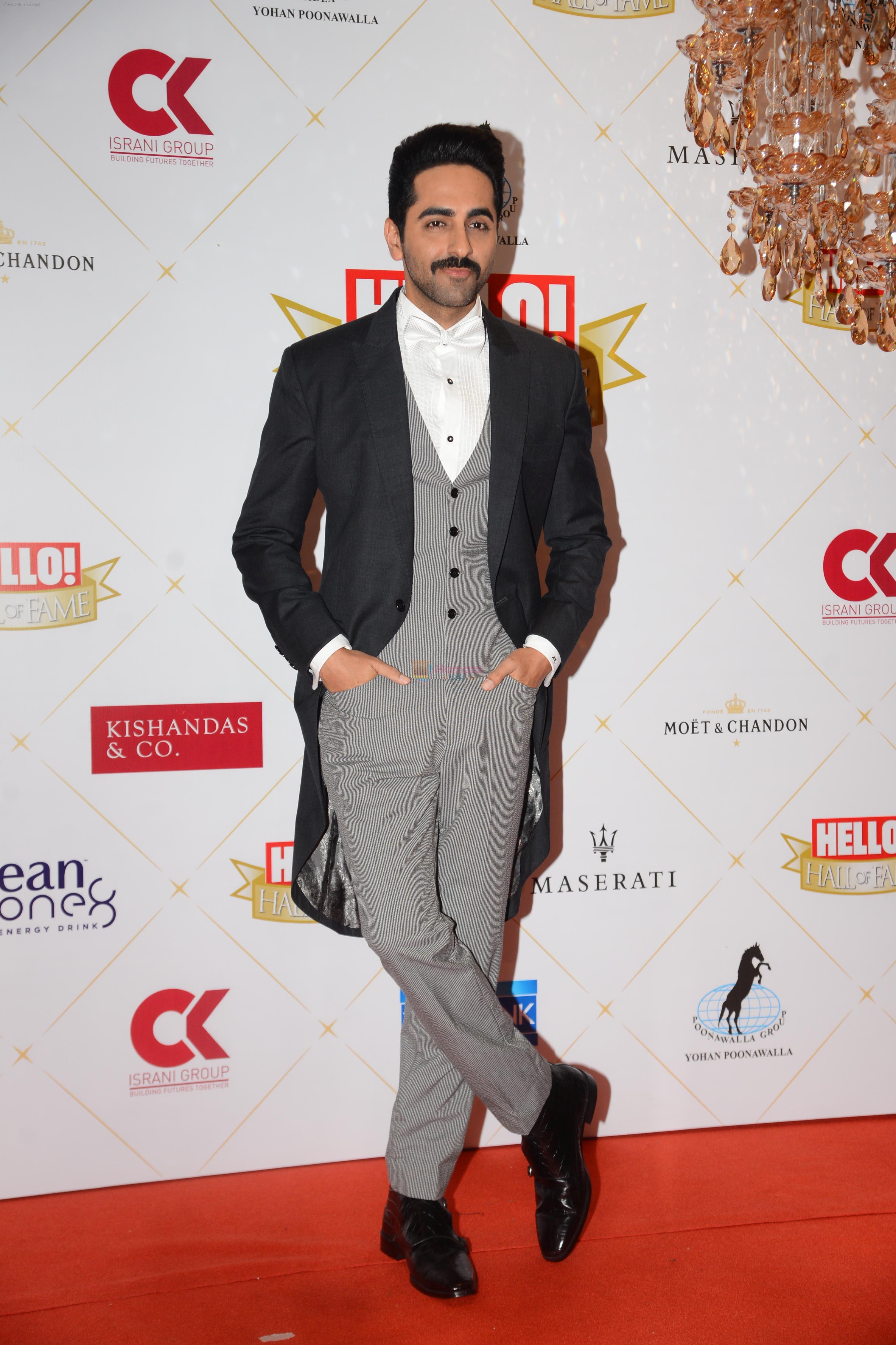 Ayushmann Khurana at the Hello Hall of Fame Awards in St Regis hotel on 18th March 2019