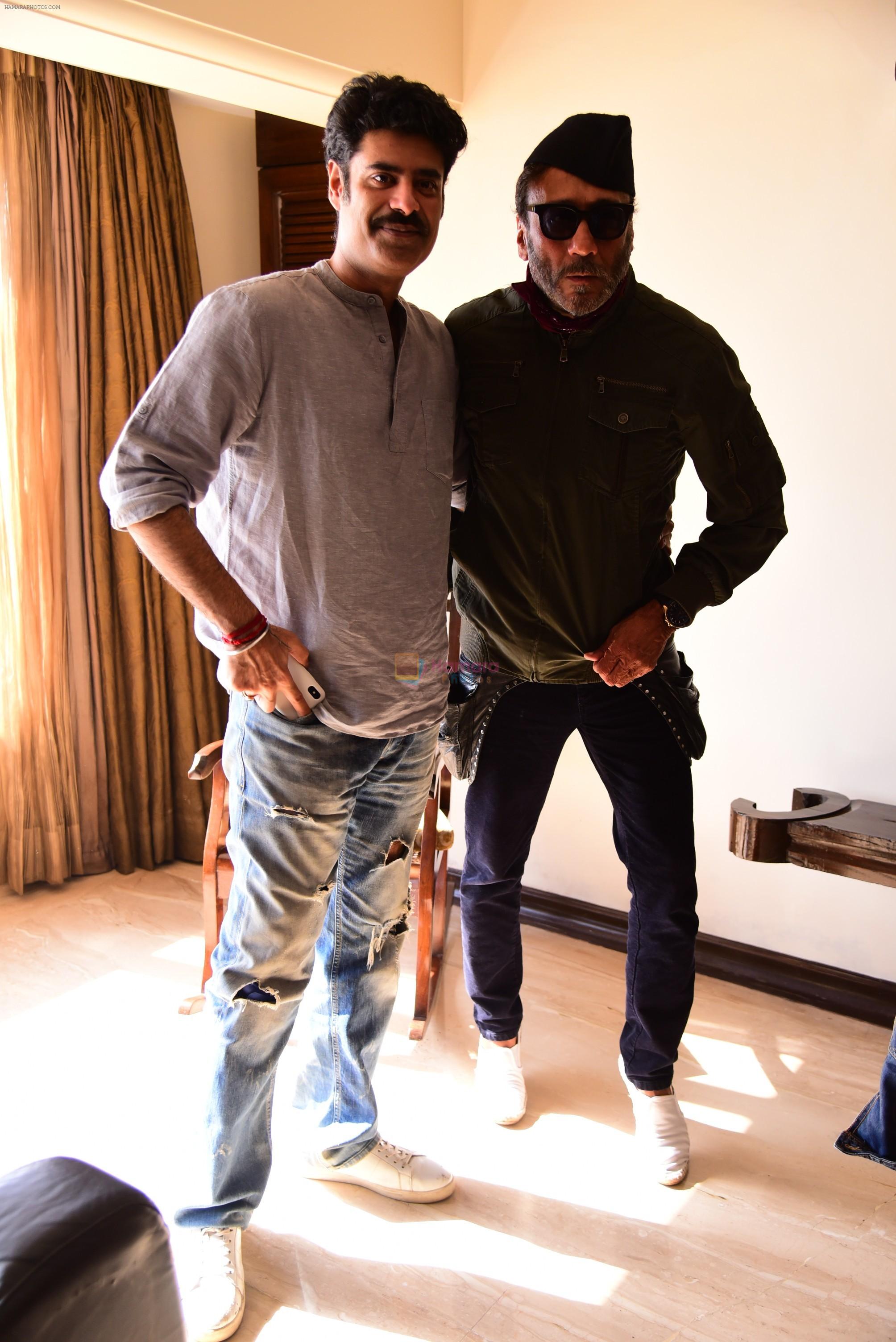 Jackie Shroff, Sikander Kher during the promotions of film Raw at Sun n Sand in juhu on 18th March 2019