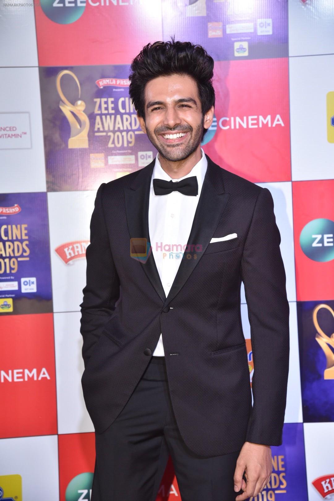 Kartik Aaryan at Zee cine awards red carpet on 19th March 2019