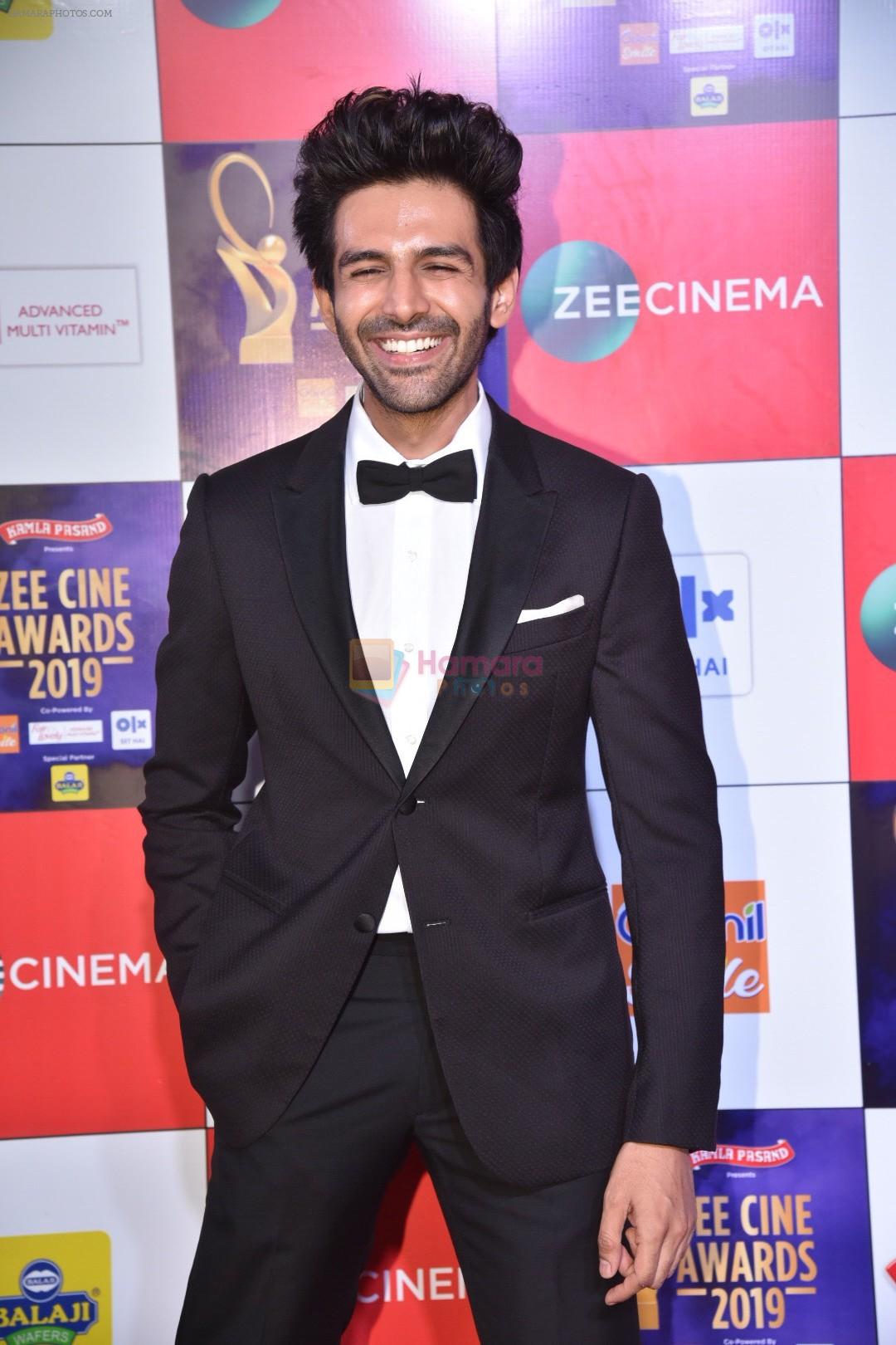 Kartik Aaryan at Zee cine awards red carpet on 19th March 2019