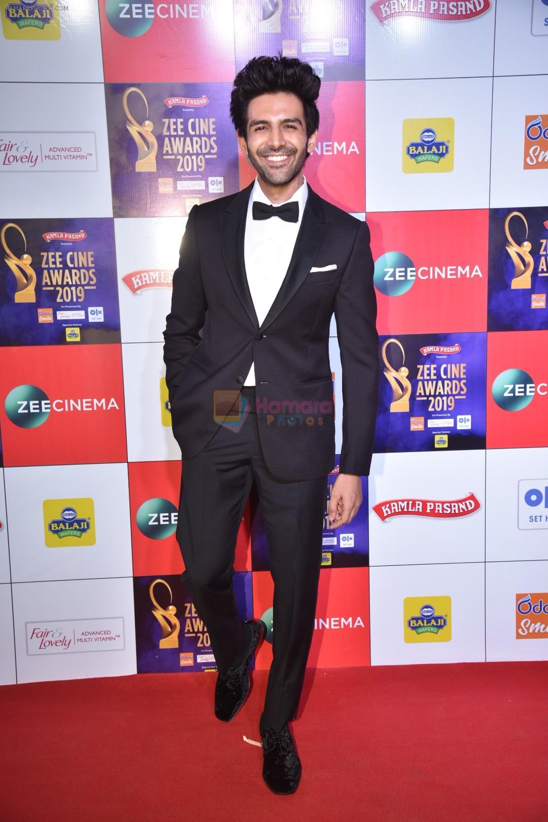 Kartik Aaryan at Zee cine awards red carpet on 19th March 2019